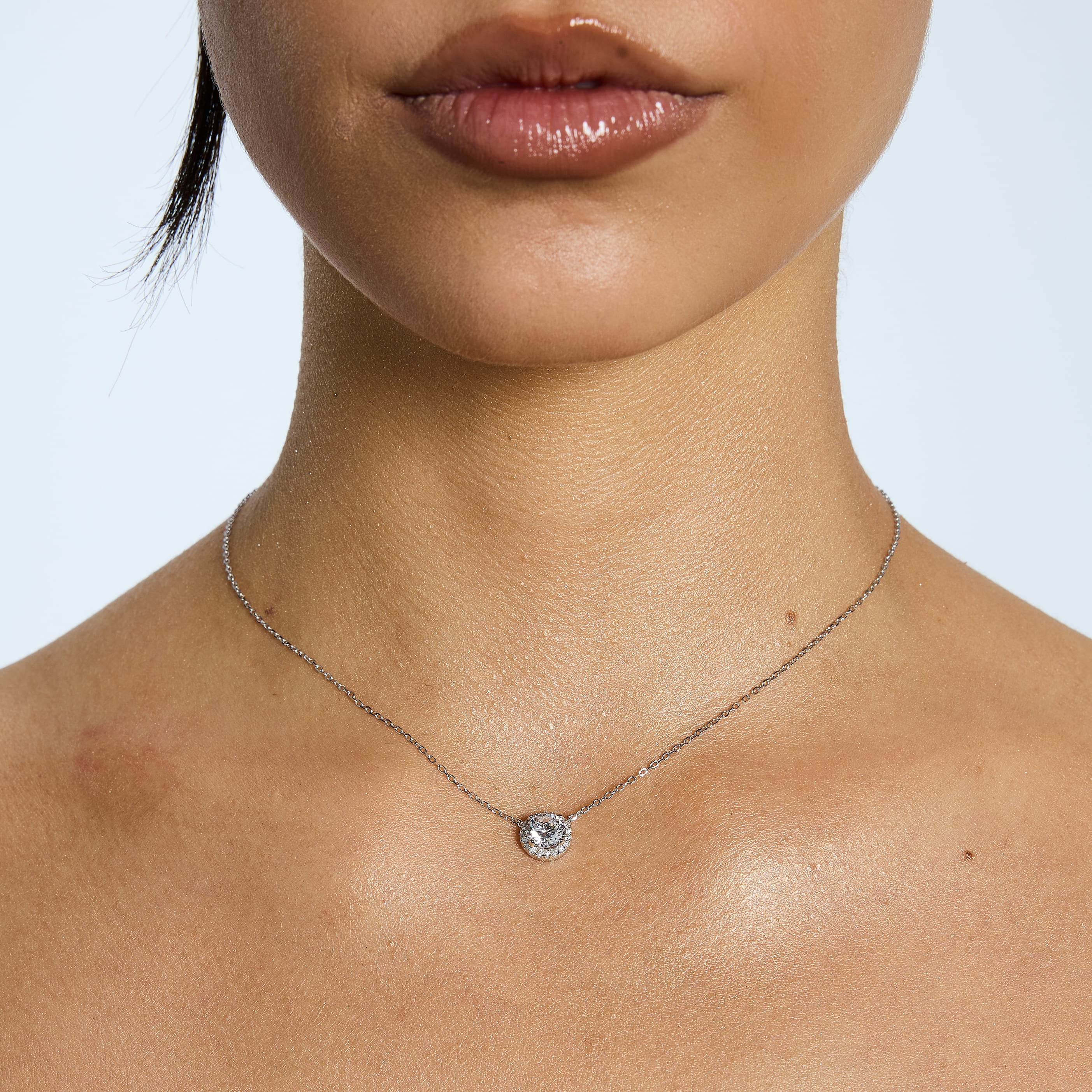 Naszyjnik Diamond Halo S925