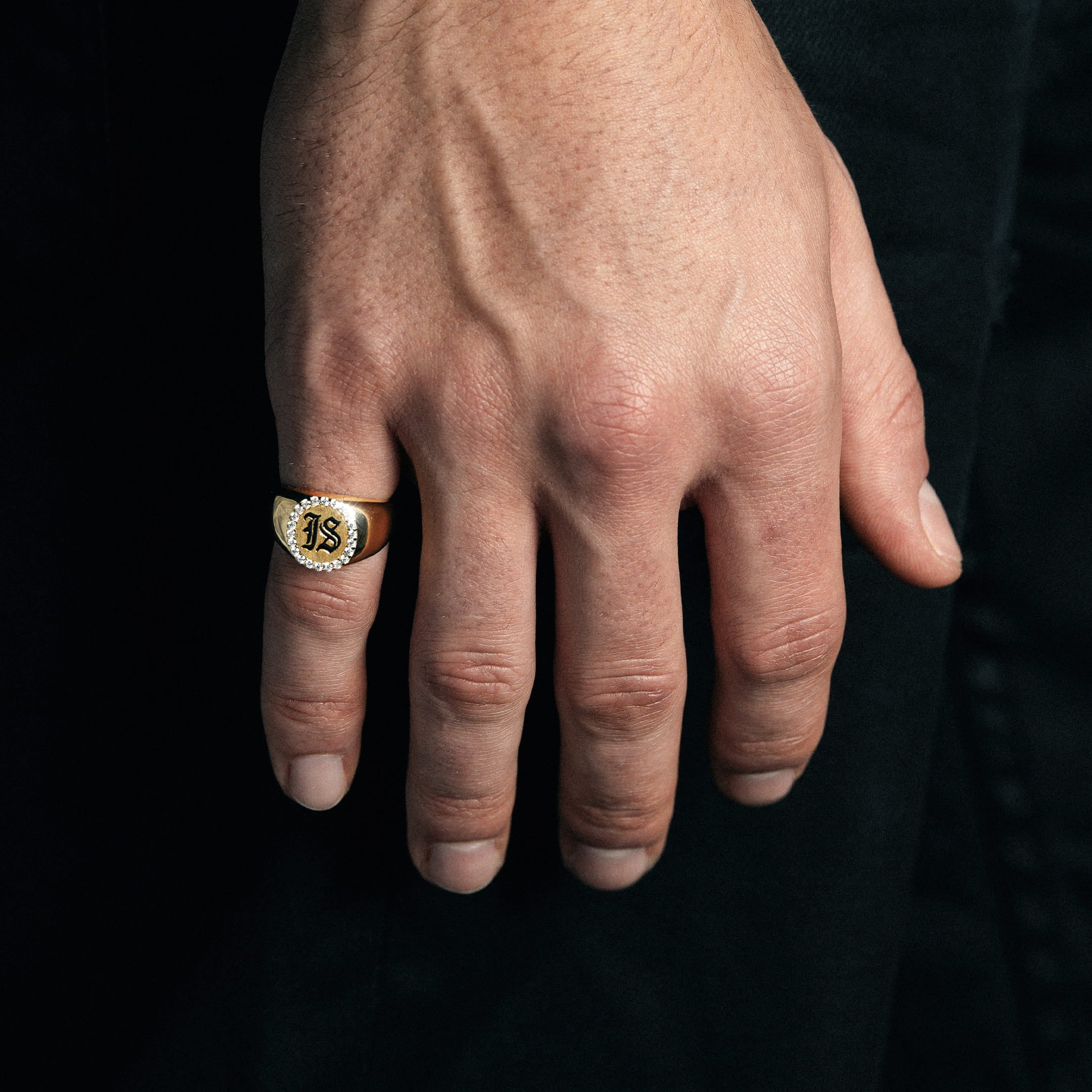 Pierścień Diamond IS Gothic Moissanit VVS S925 Złoto