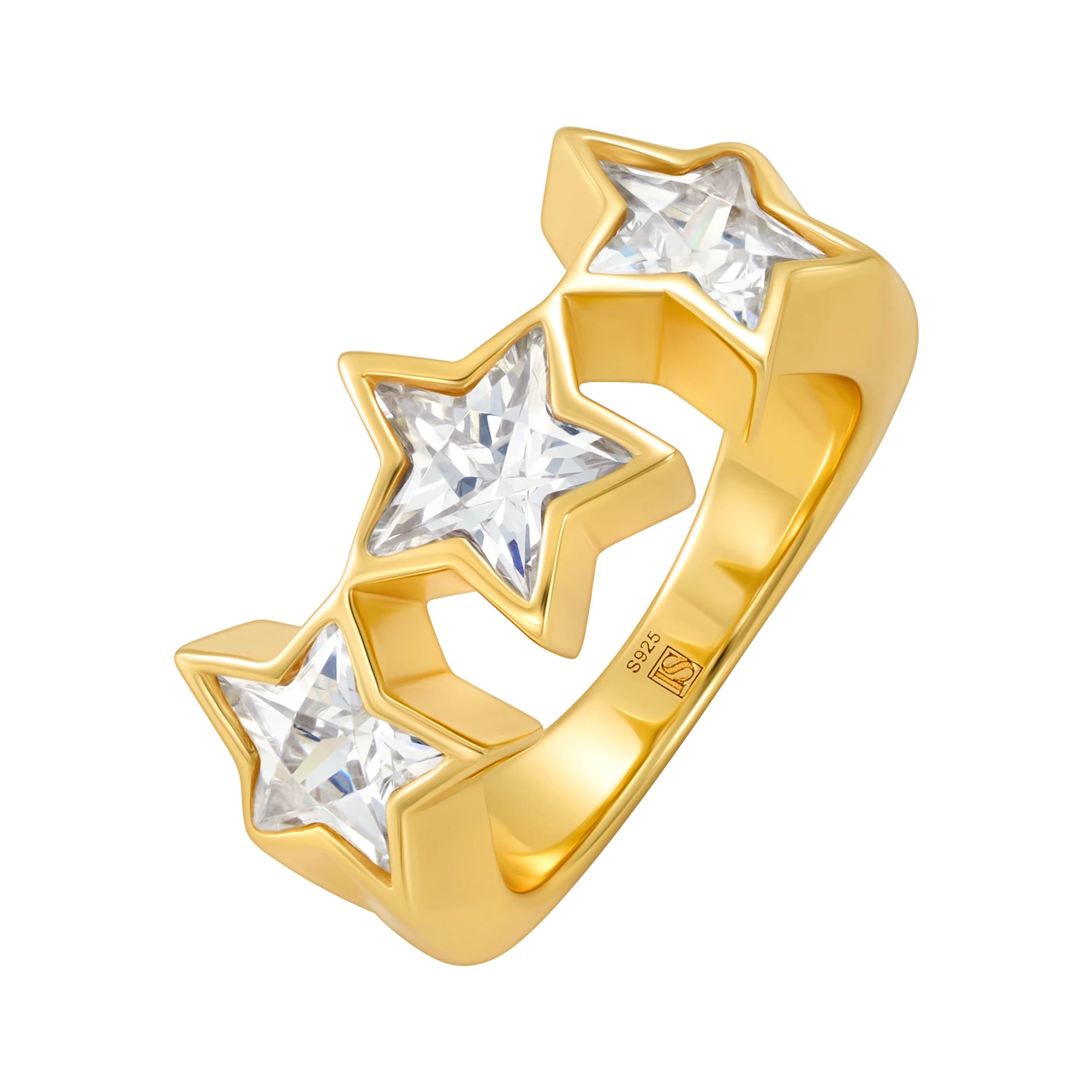 Pierścień Diamond Stars Złoto