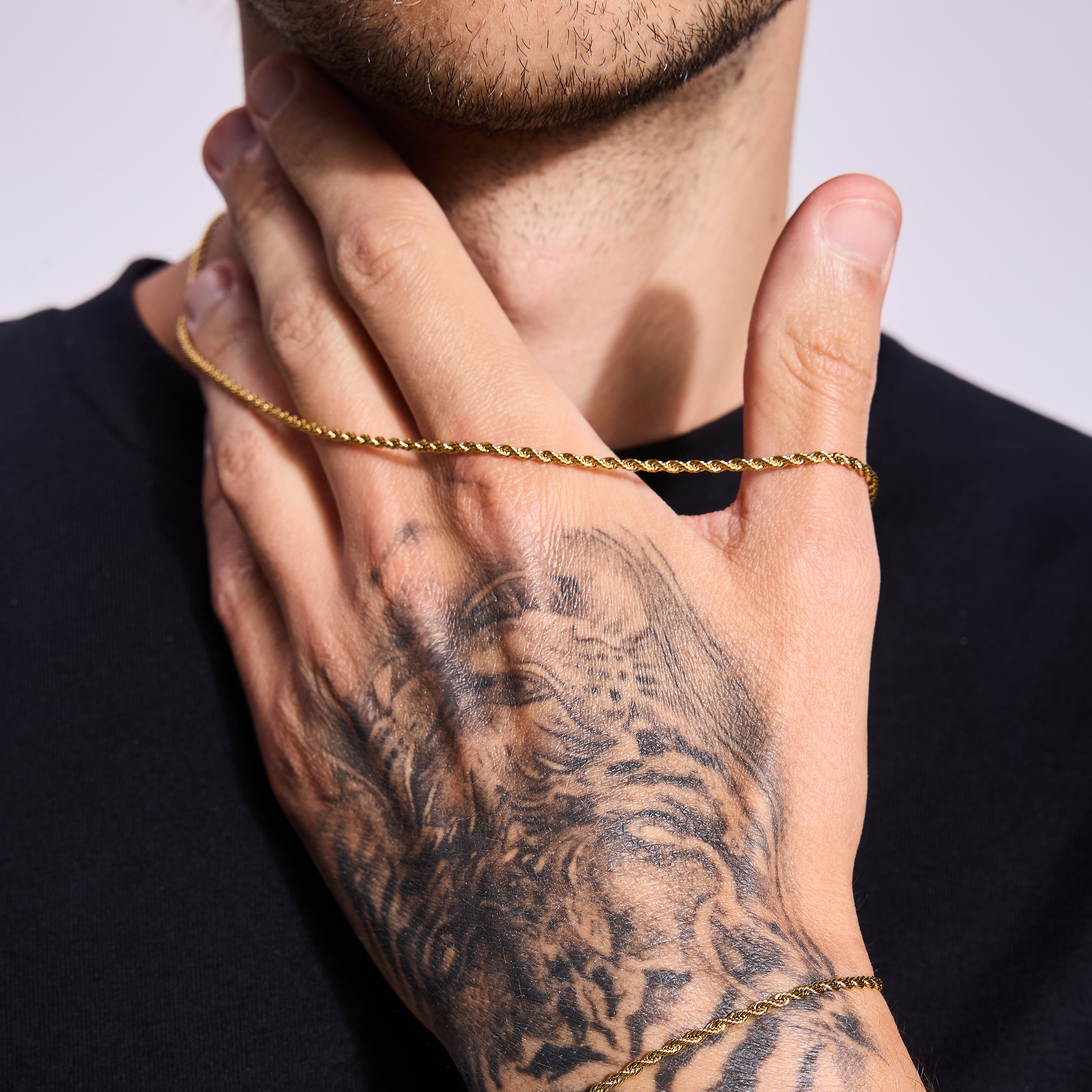 Łańcuch Rope 2mm Złoto