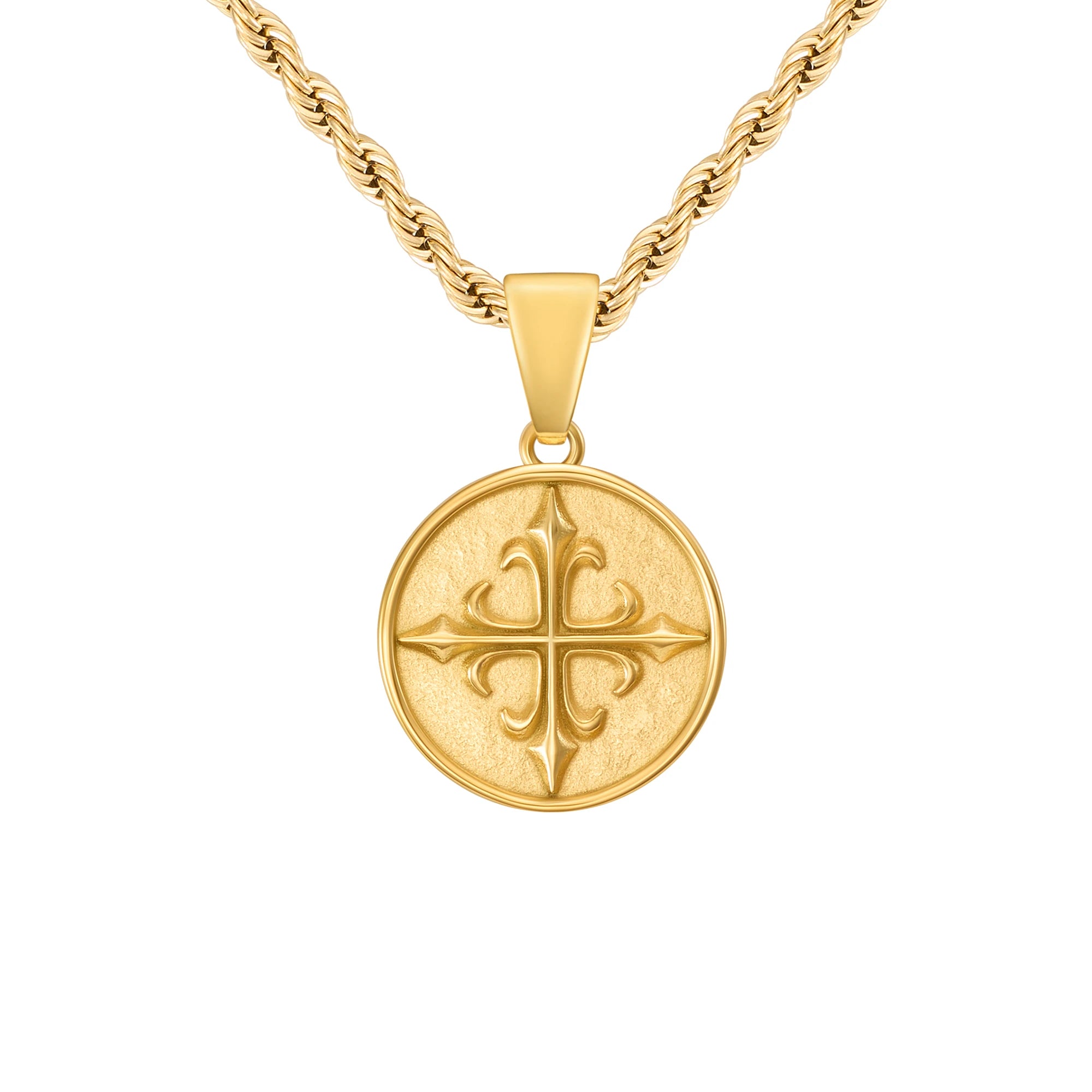 Zawieszka Cross Coin Złoto