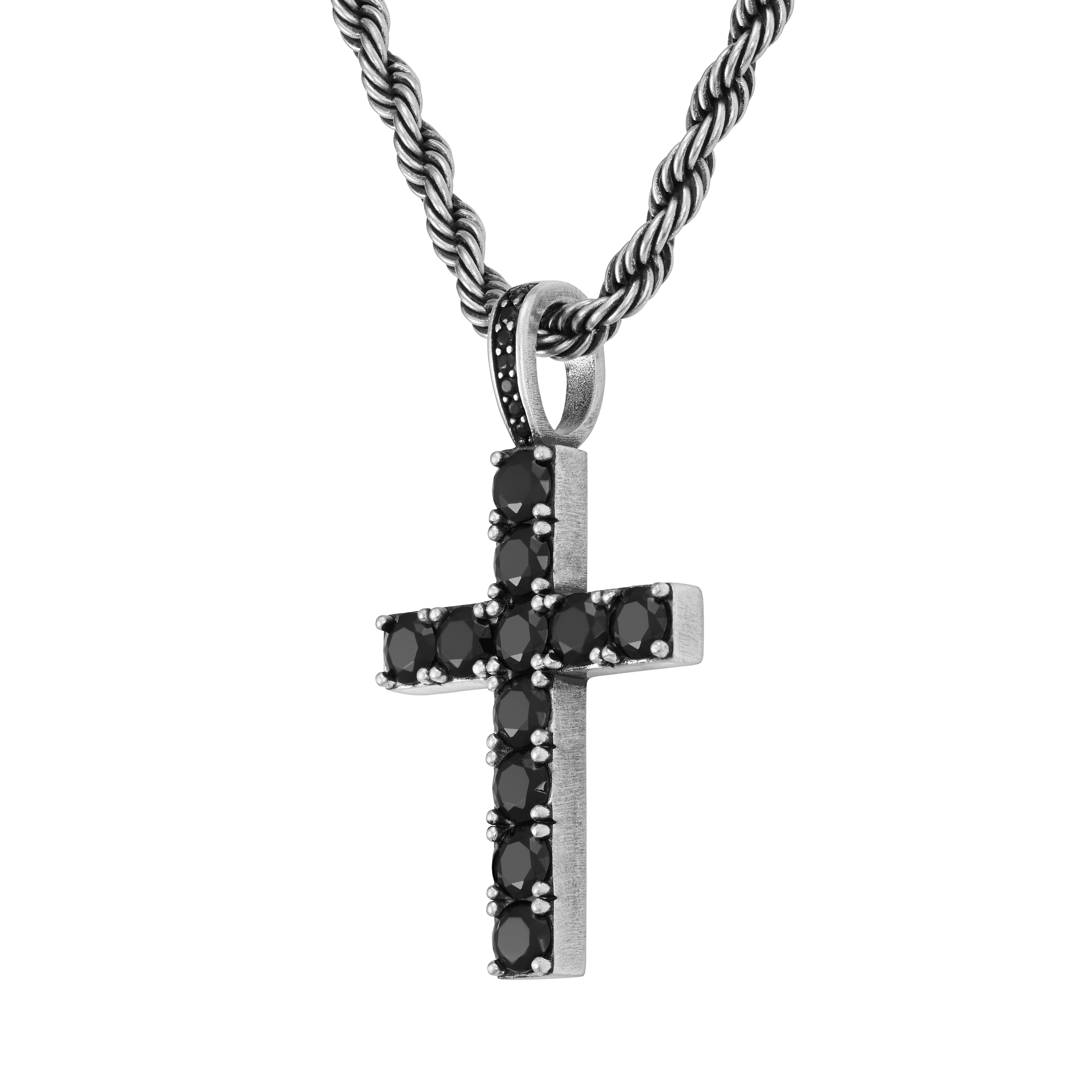 Zawieszka Diamond Cross Raw Białe Złoto