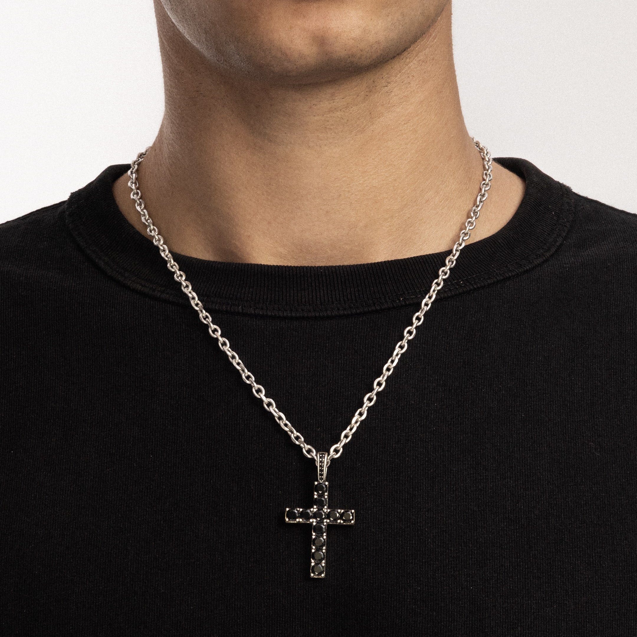 Zawieszka Diamond Cross Raw Białe Złoto