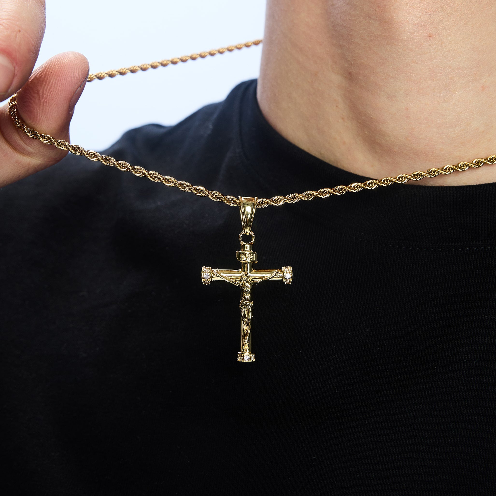 Zawieszka Diamond Crucifix Złoto