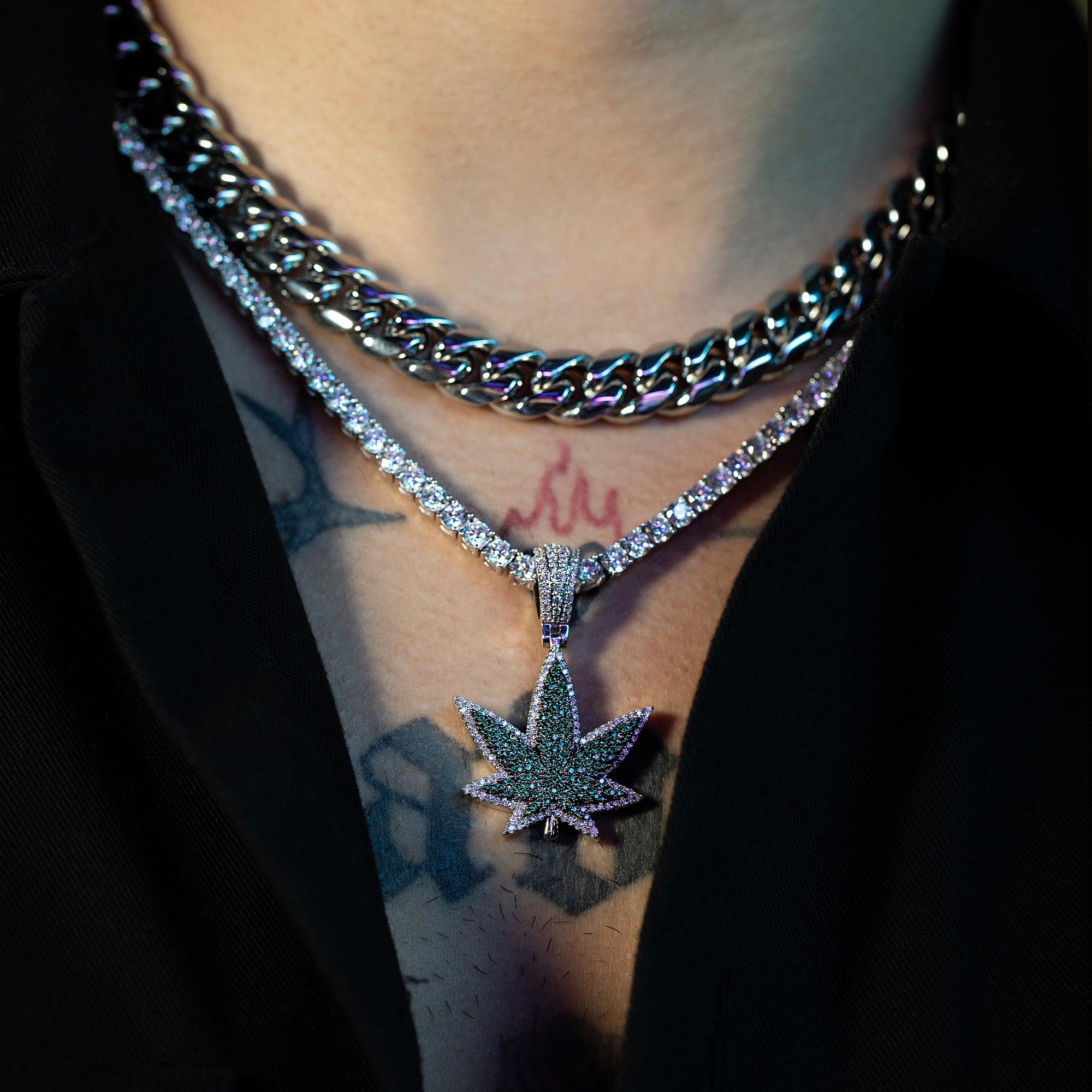 ZAWIESZKA DIAMOND GANJA BIAŁE ZŁOTO - IcedStuff