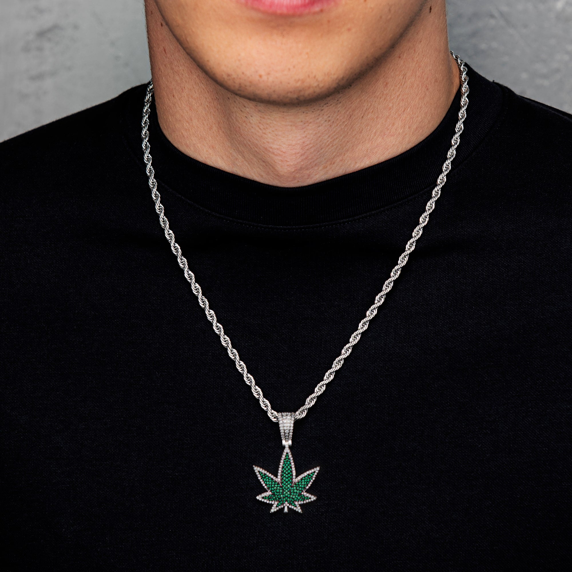 Zawieszka Diamond Ganja Białe Złoto