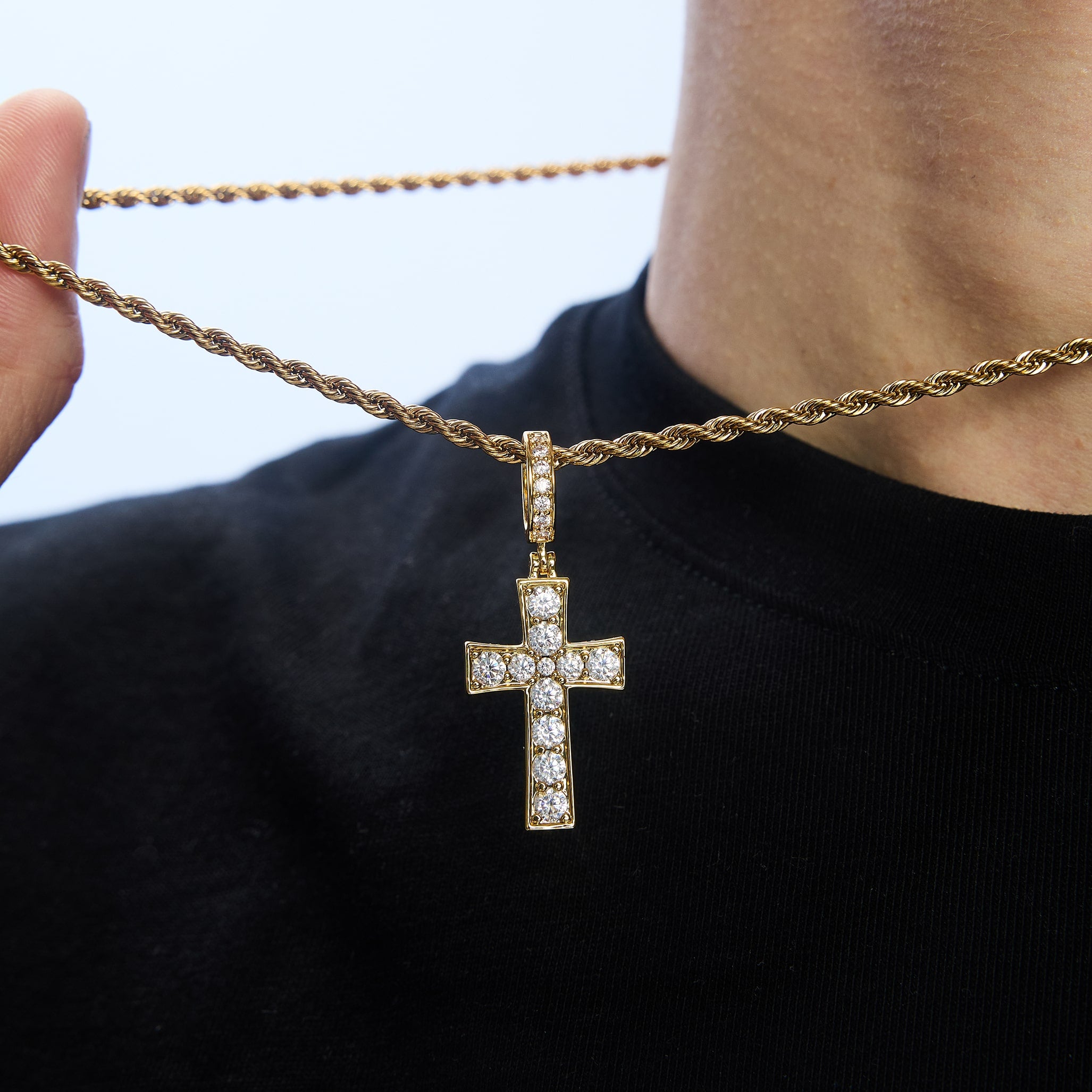 Zawieszka Diamond Gem Cross Złoto