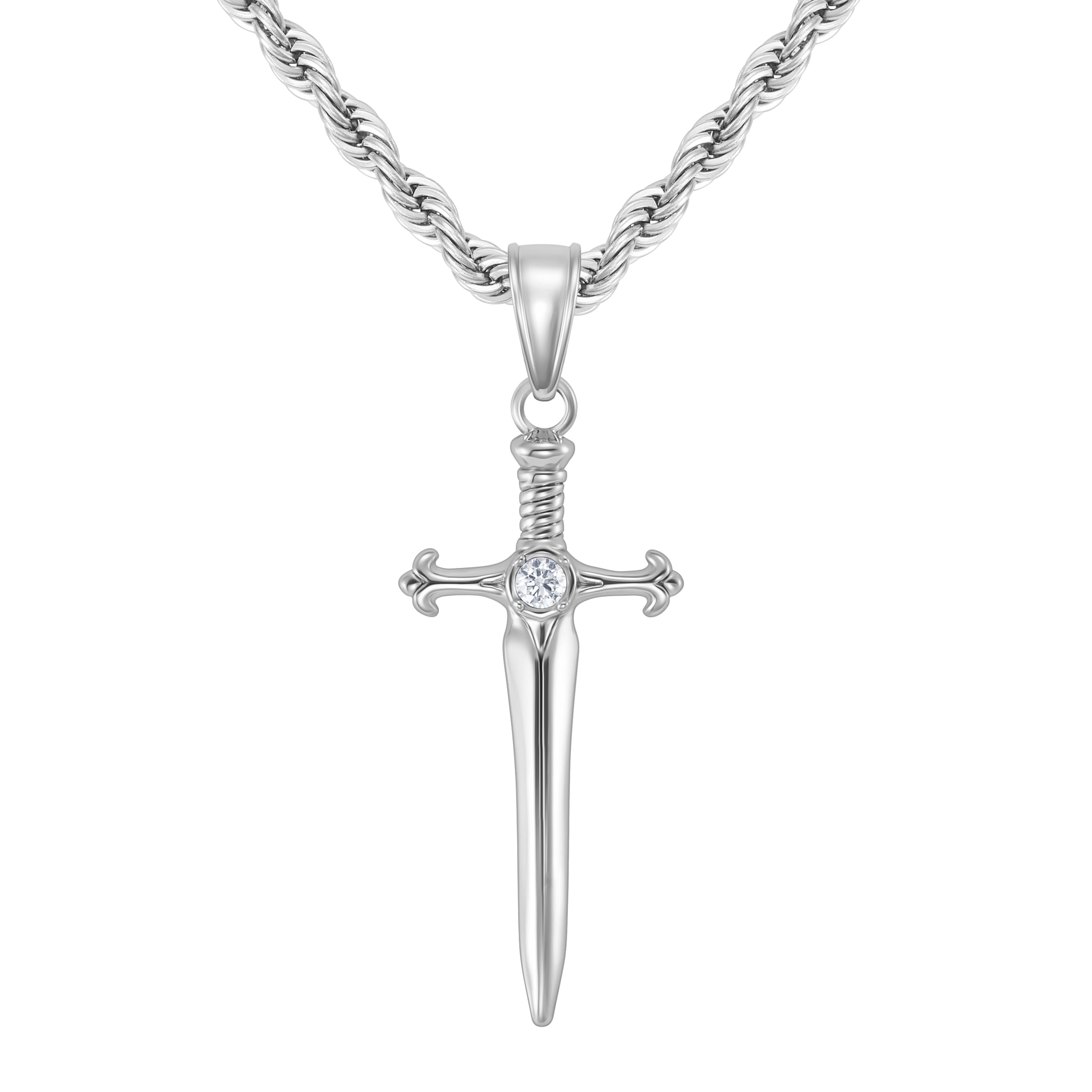 Zawieszka Diamond Sword Białe Złoto