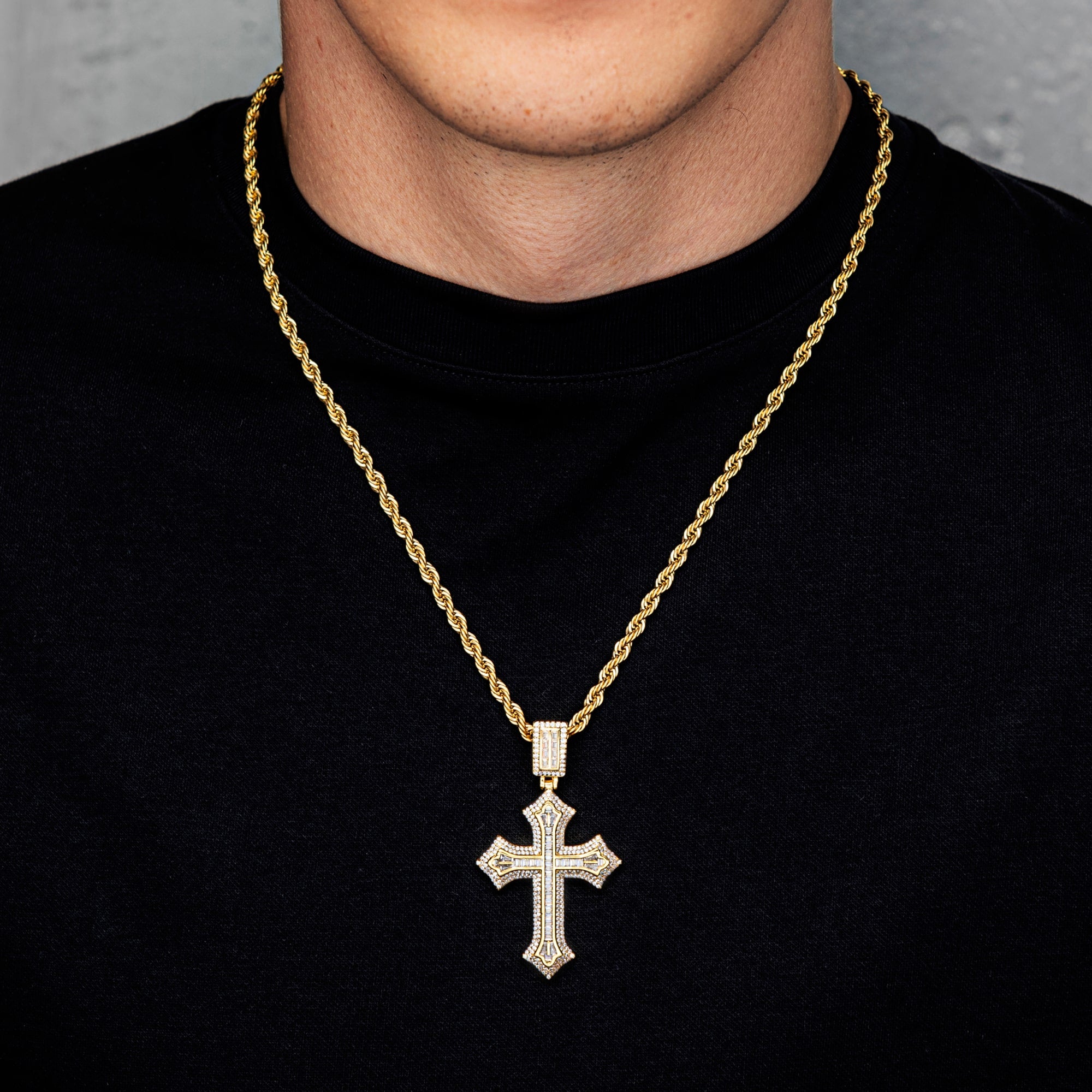 Zawieszka 2Pac Cross Złoto