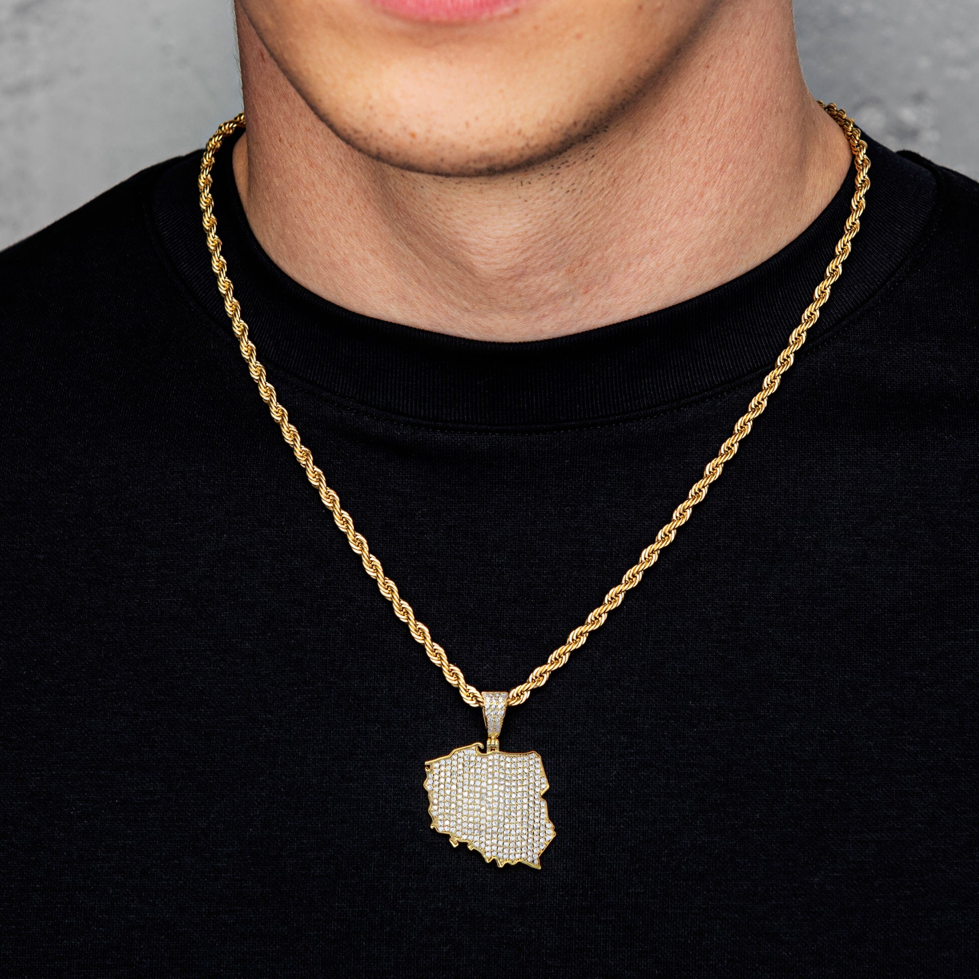 Zawieszka Mapa Polski Złoto