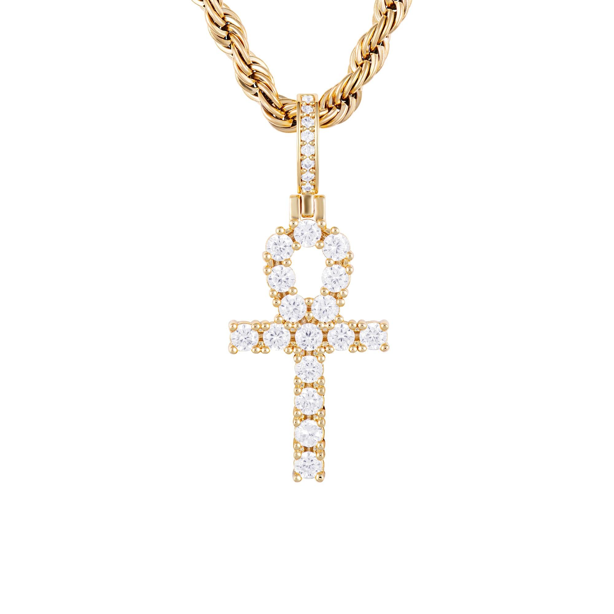 MICRO ANKH CROSS ZŁOTO - IcedStuff
