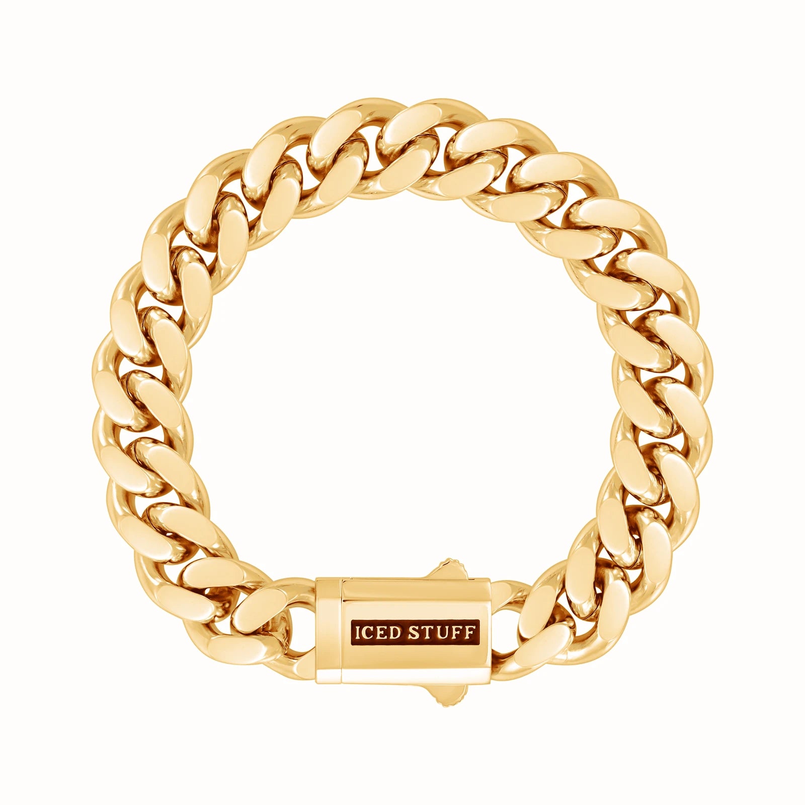 Bransoletka Premium Curb Cuban Link 12mm Złoto