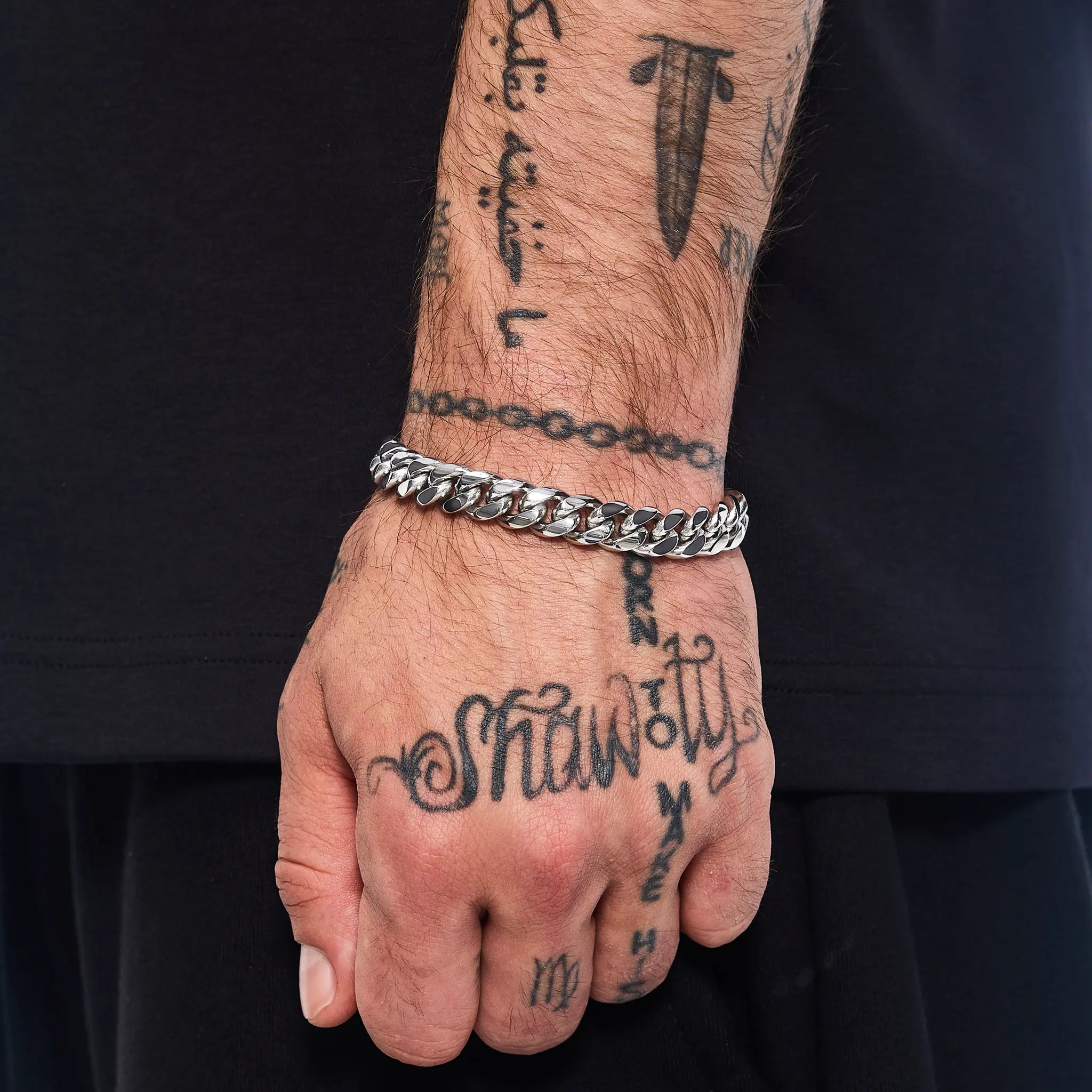 Bransoletka Premium Miami Cuban Link 10mm Białe Złoto