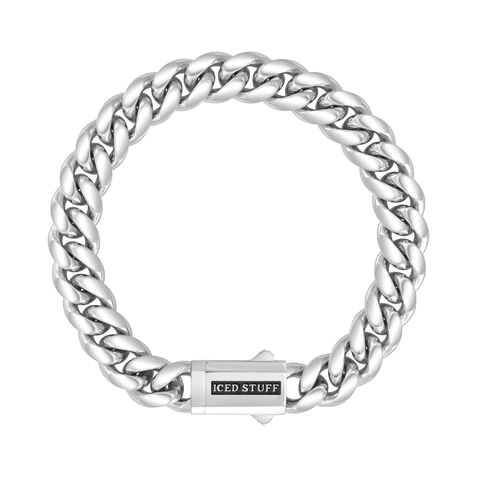 Bransoletka Premium Miami Cuban Link 10mm Białe Złoto