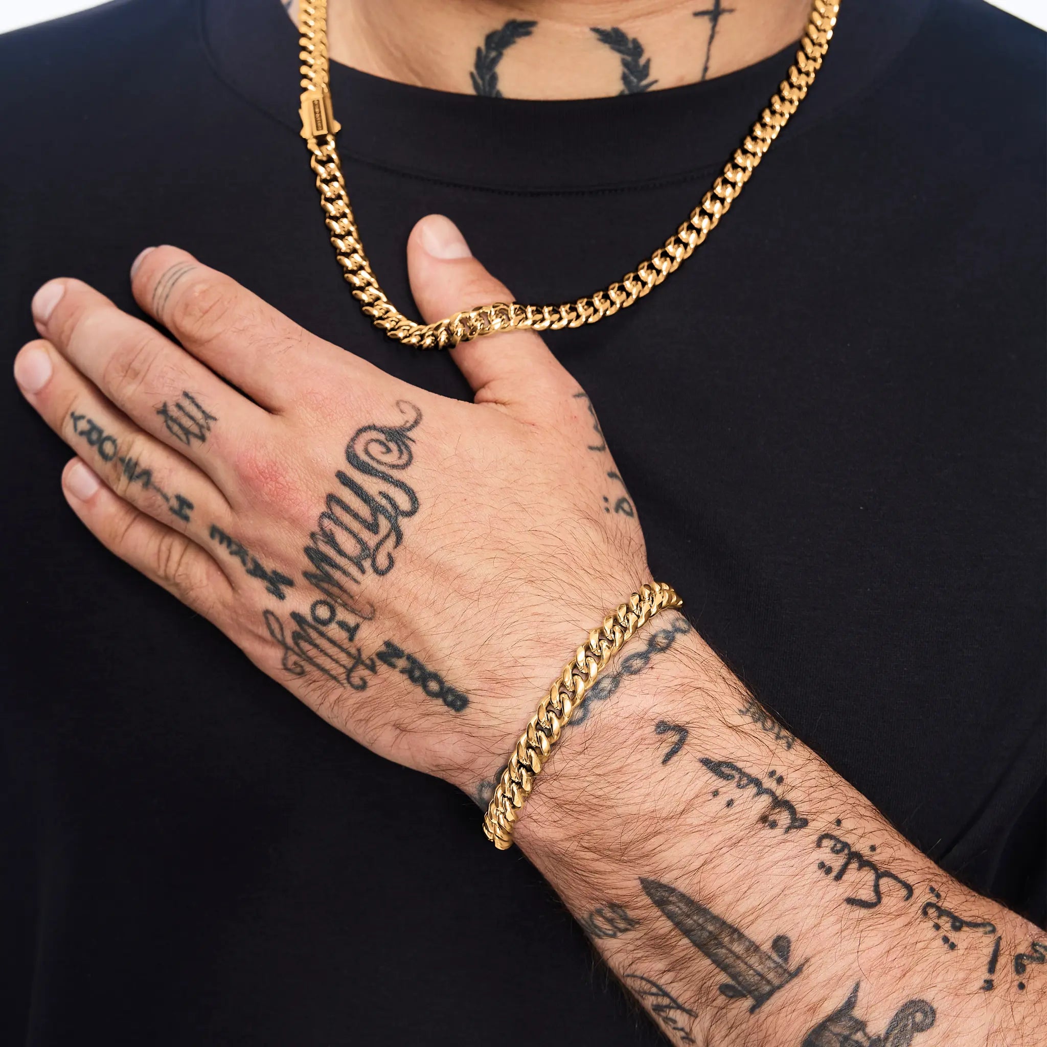 Bransoletka Premium Miami Cuban Link 8mm Złoto