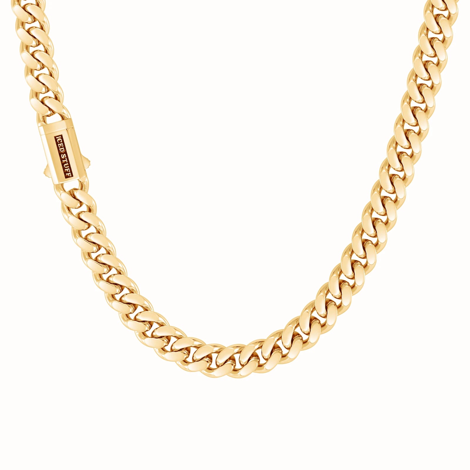 Łańcuch Premium Curb Cuban Link 10mm Złoto