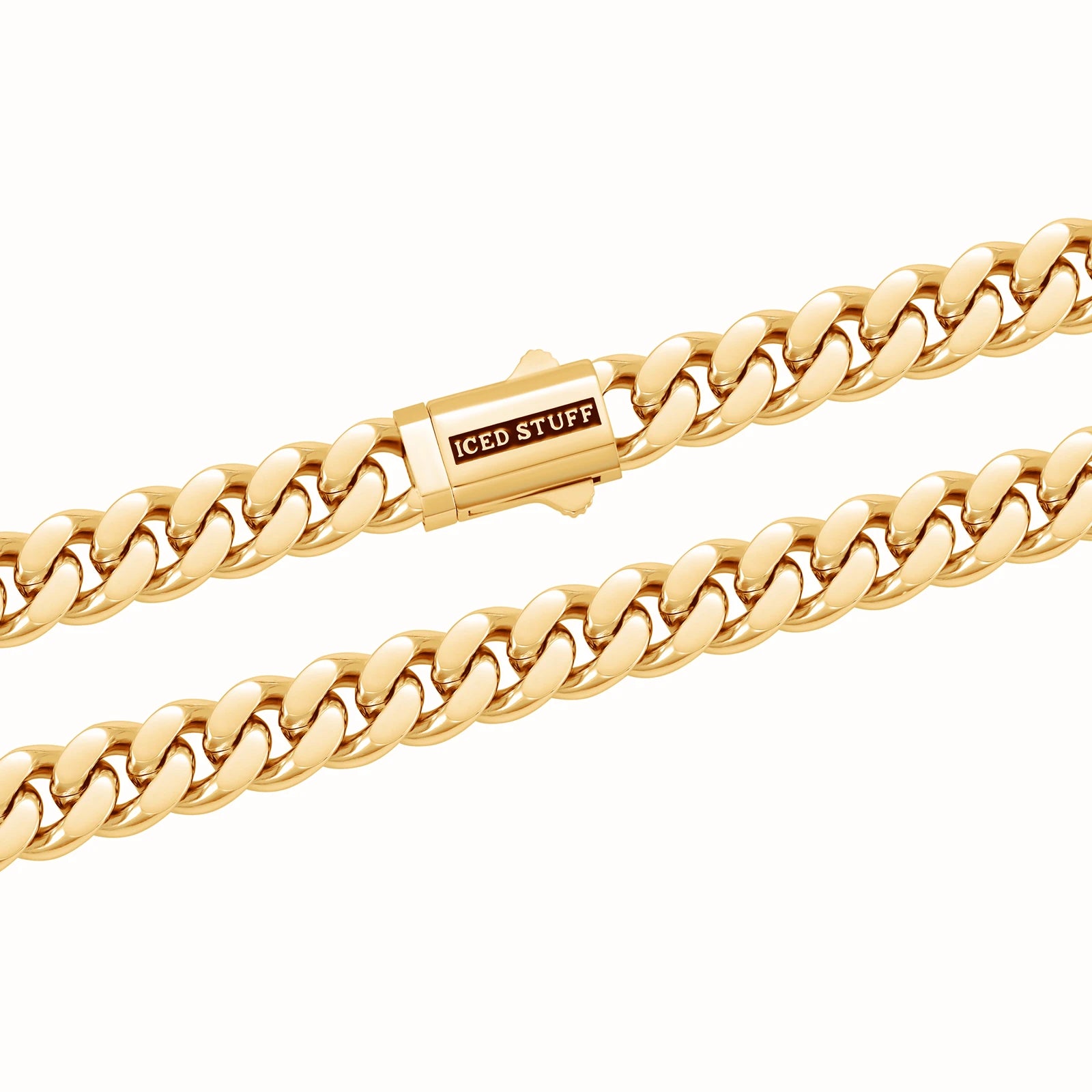 Łańcuch Premium Curb Cuban Link 10mm Złoto