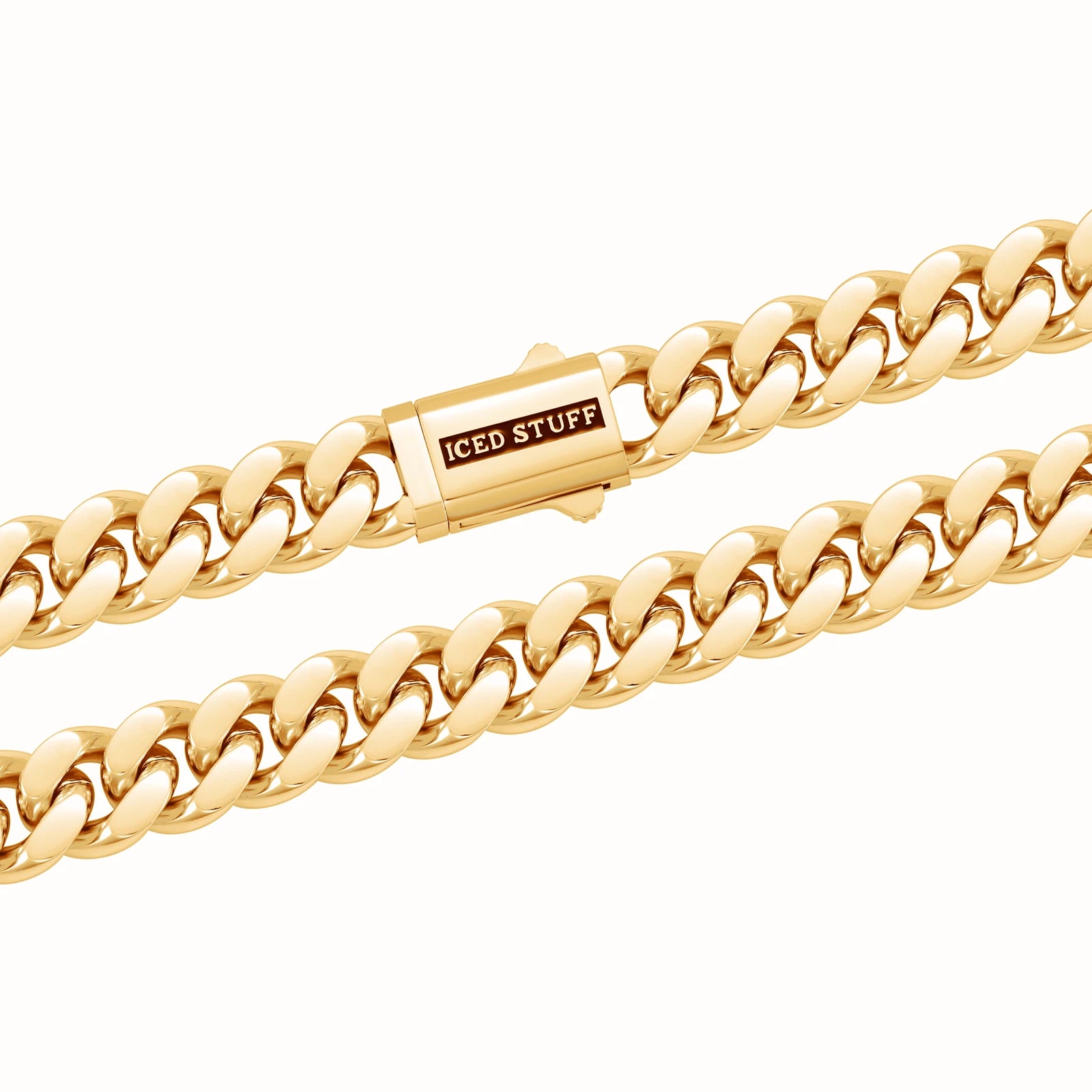 Bransoletka Premium Curb Cuban Link 12mm Złoto