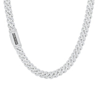 Łańcuch Premium Diamond Cuban Link 10mm Białe Złoto