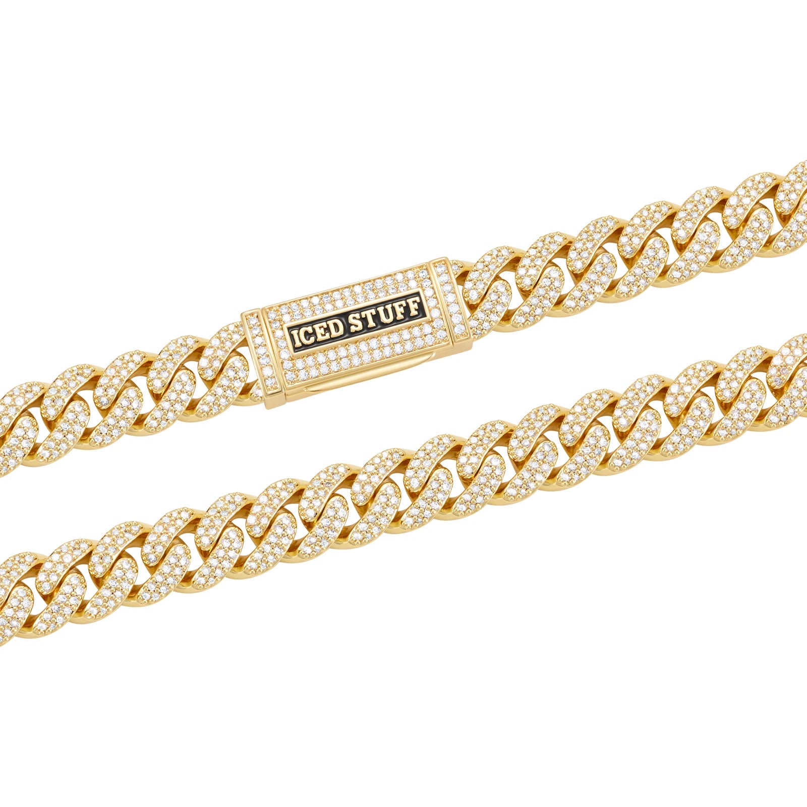 Bransoletka Premium Diamond Cuban Link 10mm Złoto