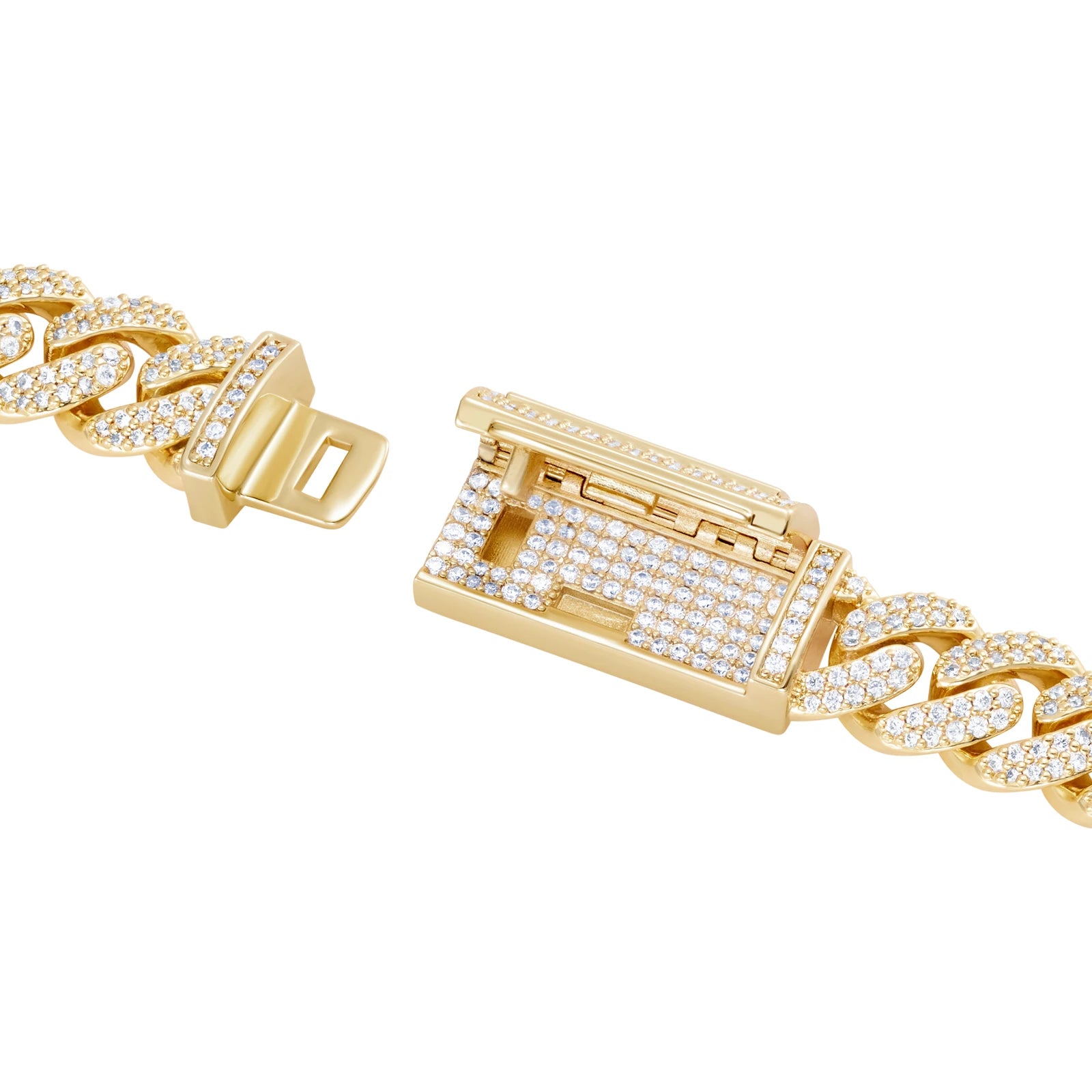 Łańcuch Premium Diamond Cuban Link 10mm Złoto