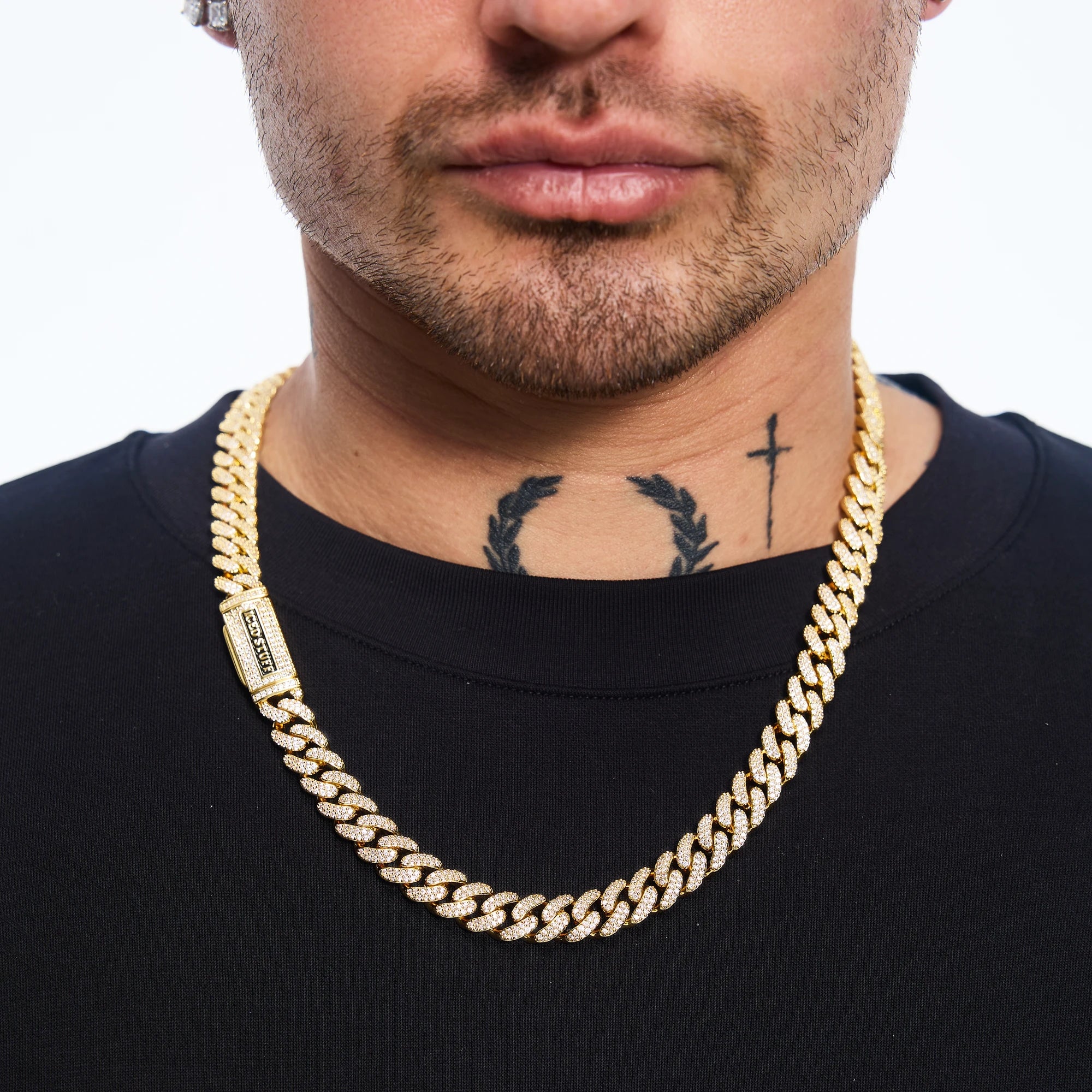 Łańcuch Premium Diamond Cuban Link 10mm Złoto