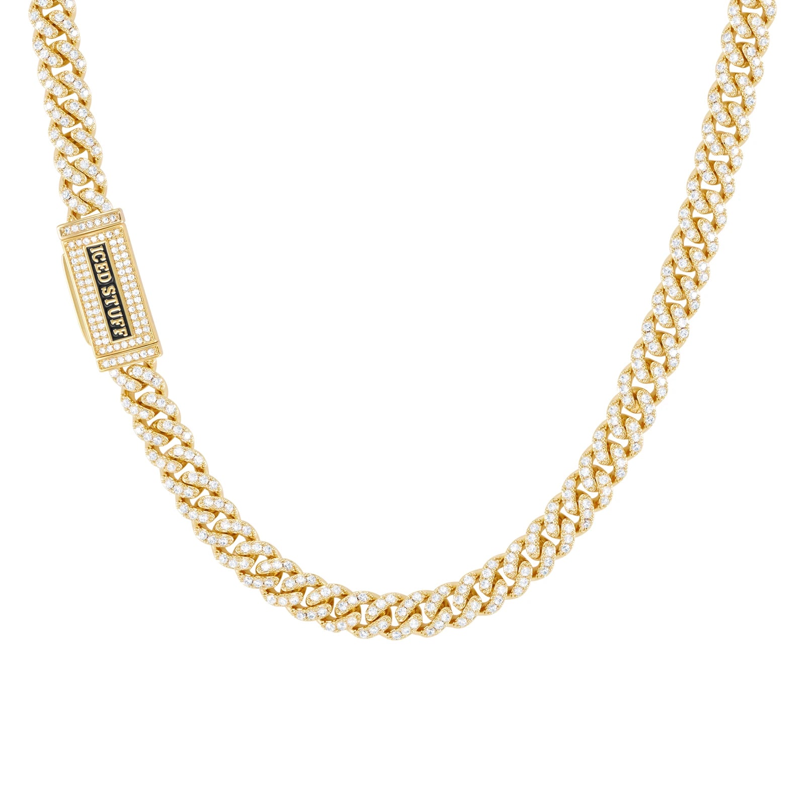 Łańcuch Premium Diamond Cuban Link 8mm Złoto
