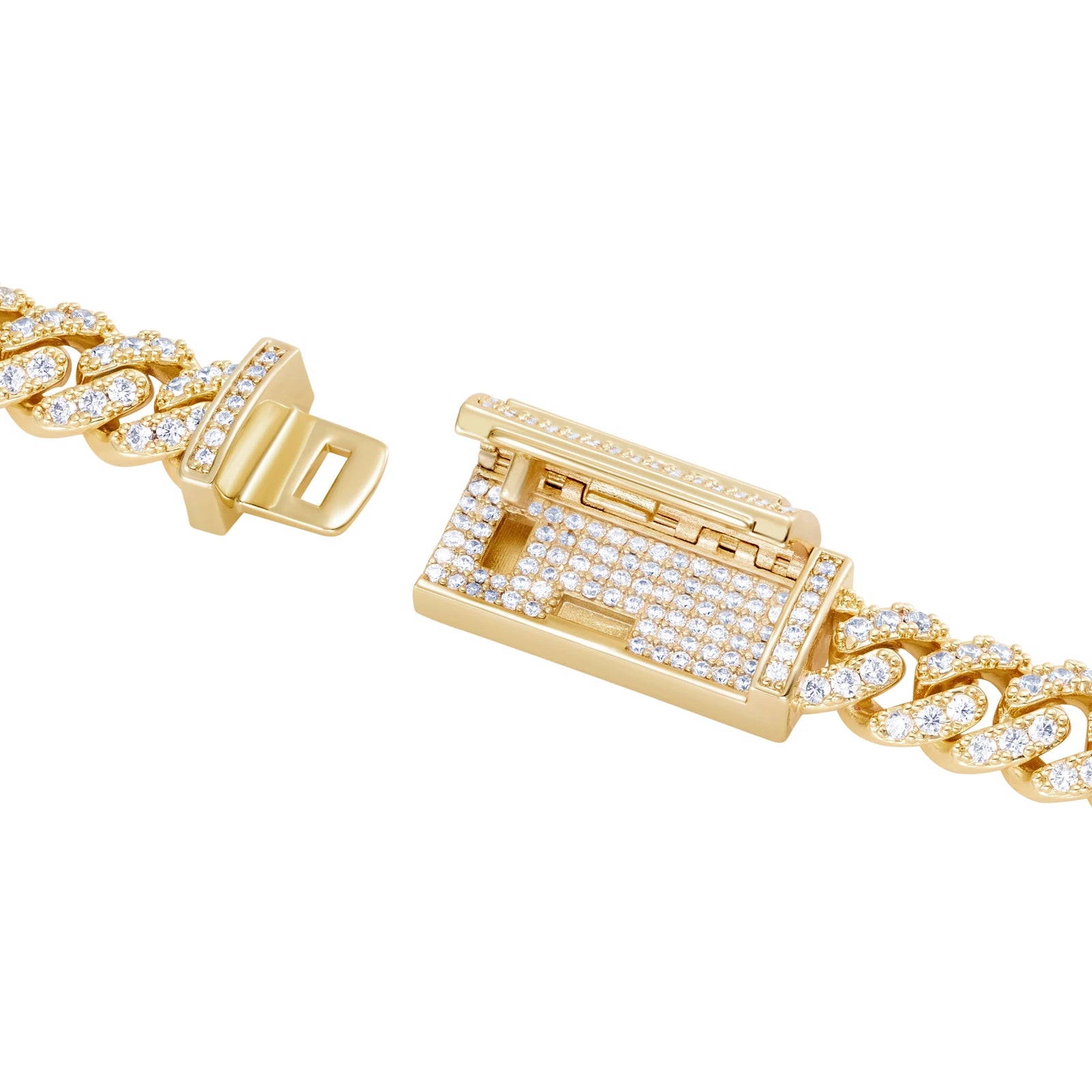 Łańcuch Premium Diamond Cuban Link 8mm Złoto