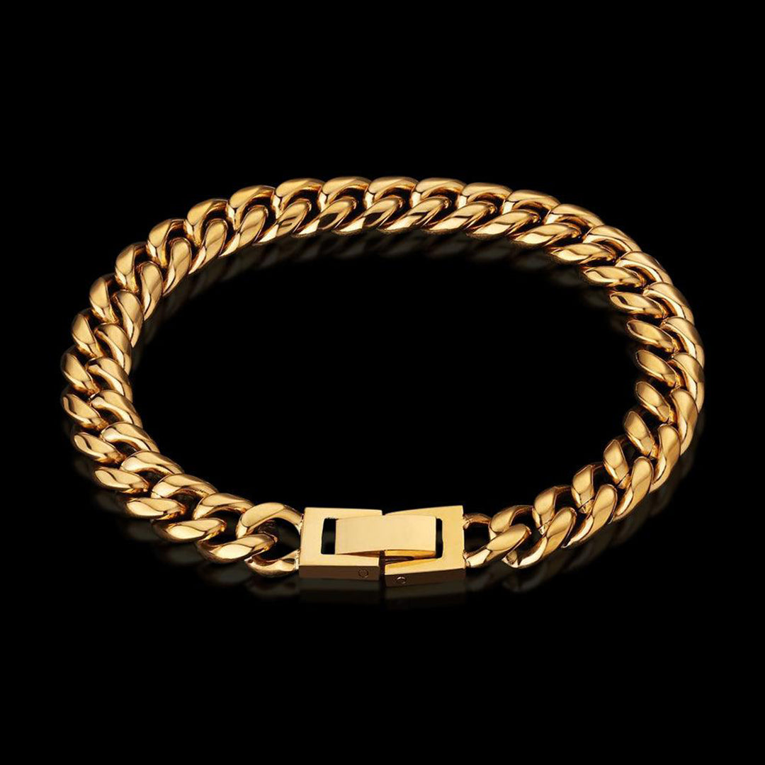 Bransoletka Miami Cuban Link 8mm Złoto