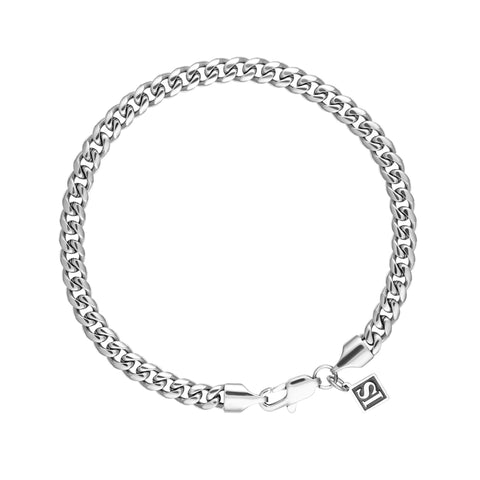 Bransoletka Miami Cuban Link 5mm Białe Złoto