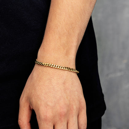 Bransoletka Curb Cuban Link 5mm Złoto