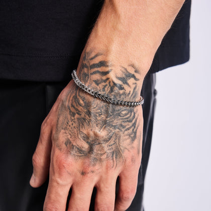 Bransoletka Franco 4mm Białe Złoto