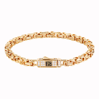 Bransoletka Królewska 4mm Diamond Clasp Złoto