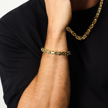 Bransoletka Królewska 8mm Złoto