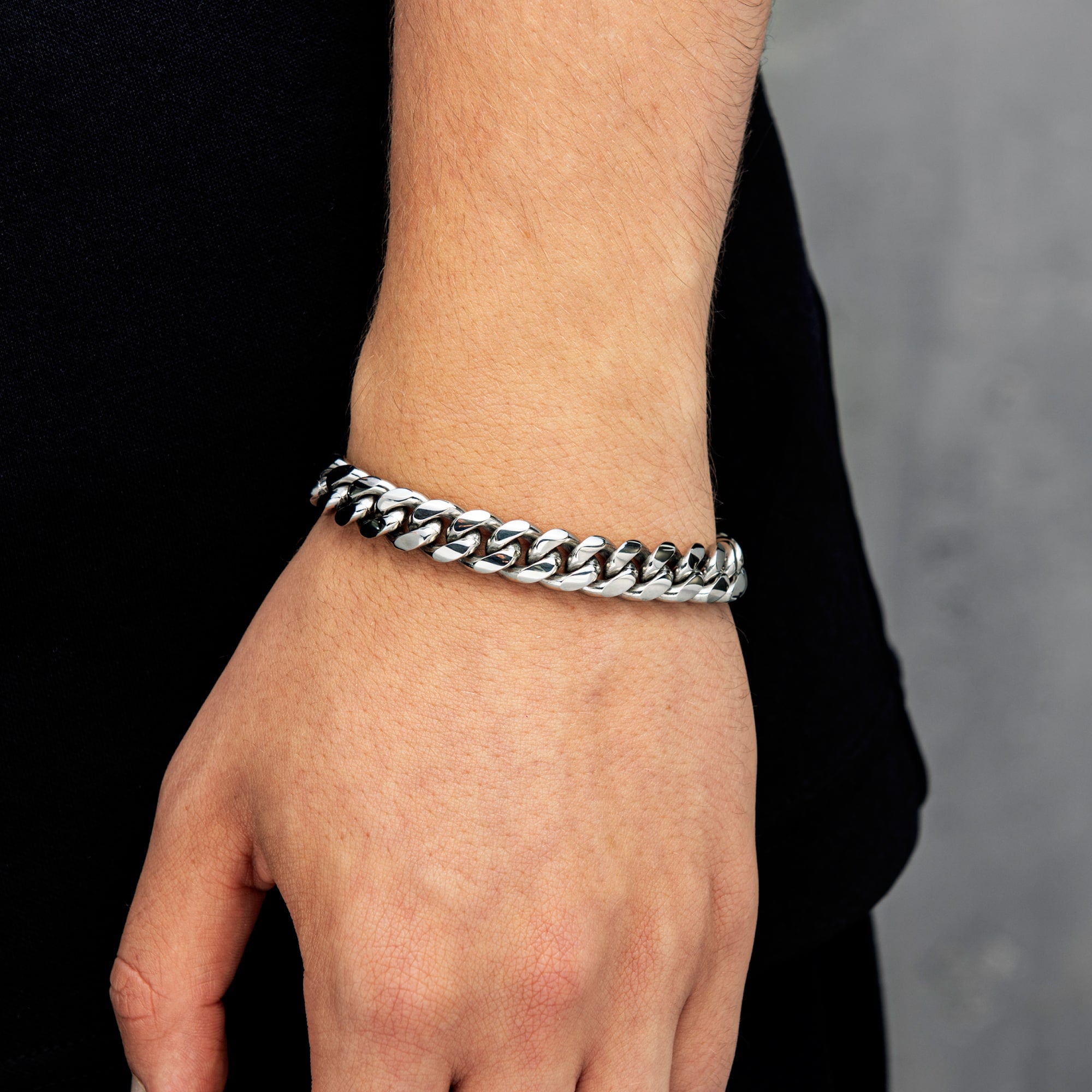 Bransoletka Miami Cuban Link 10mm Białe Złoto