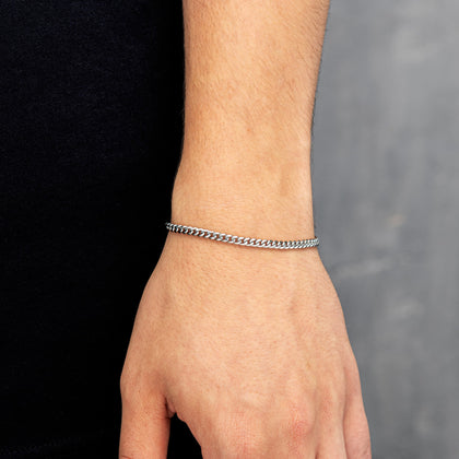 Bransoletka Miami Cuban Link 3mm Białe Złoto