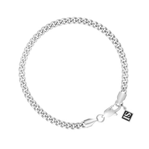 Bransoletka Miami Cuban Link 4mm Białe Złoto