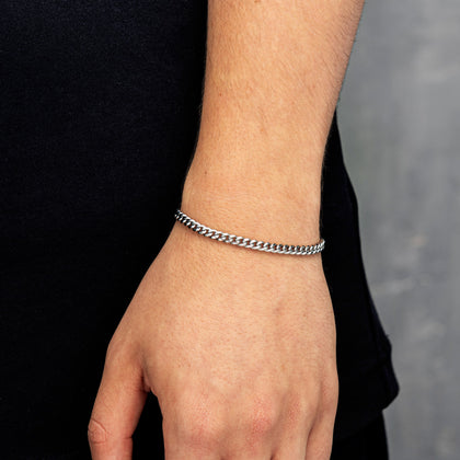 Bransoletka Miami Cuban Link 4mm Białe Złoto