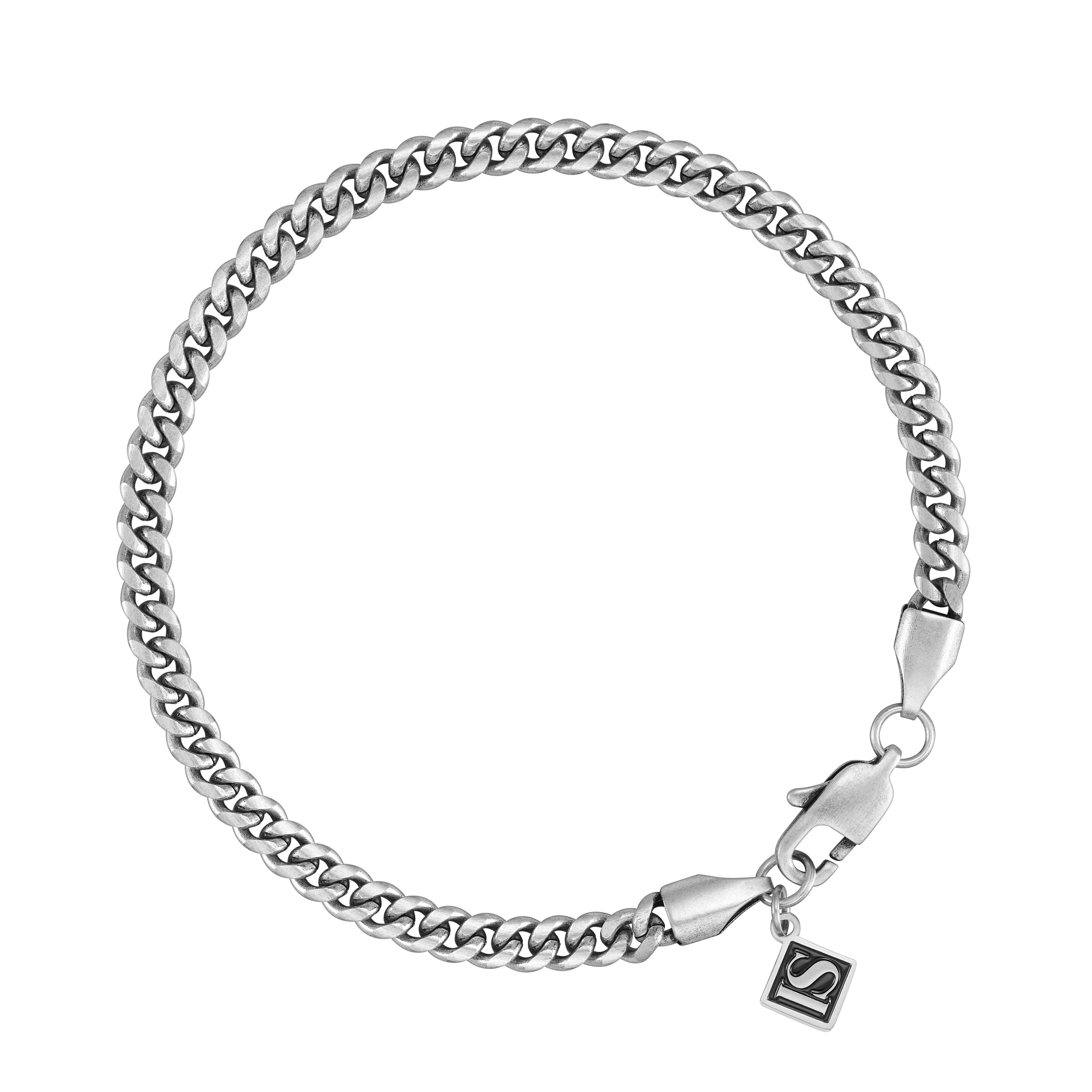Bransoletka Miami Cuban Link 4mm Raw Białe Złoto