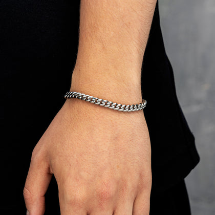 Bransoletka Miami Cuban Link 6mm Białe Złoto