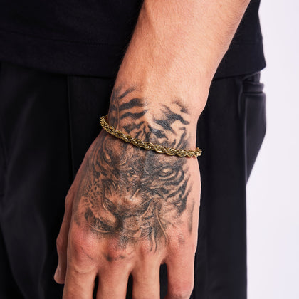 Bransoletka Rope 5mm Złoto