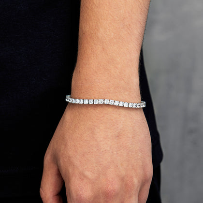 Bransoletka Tennis 4mm Białe Złoto