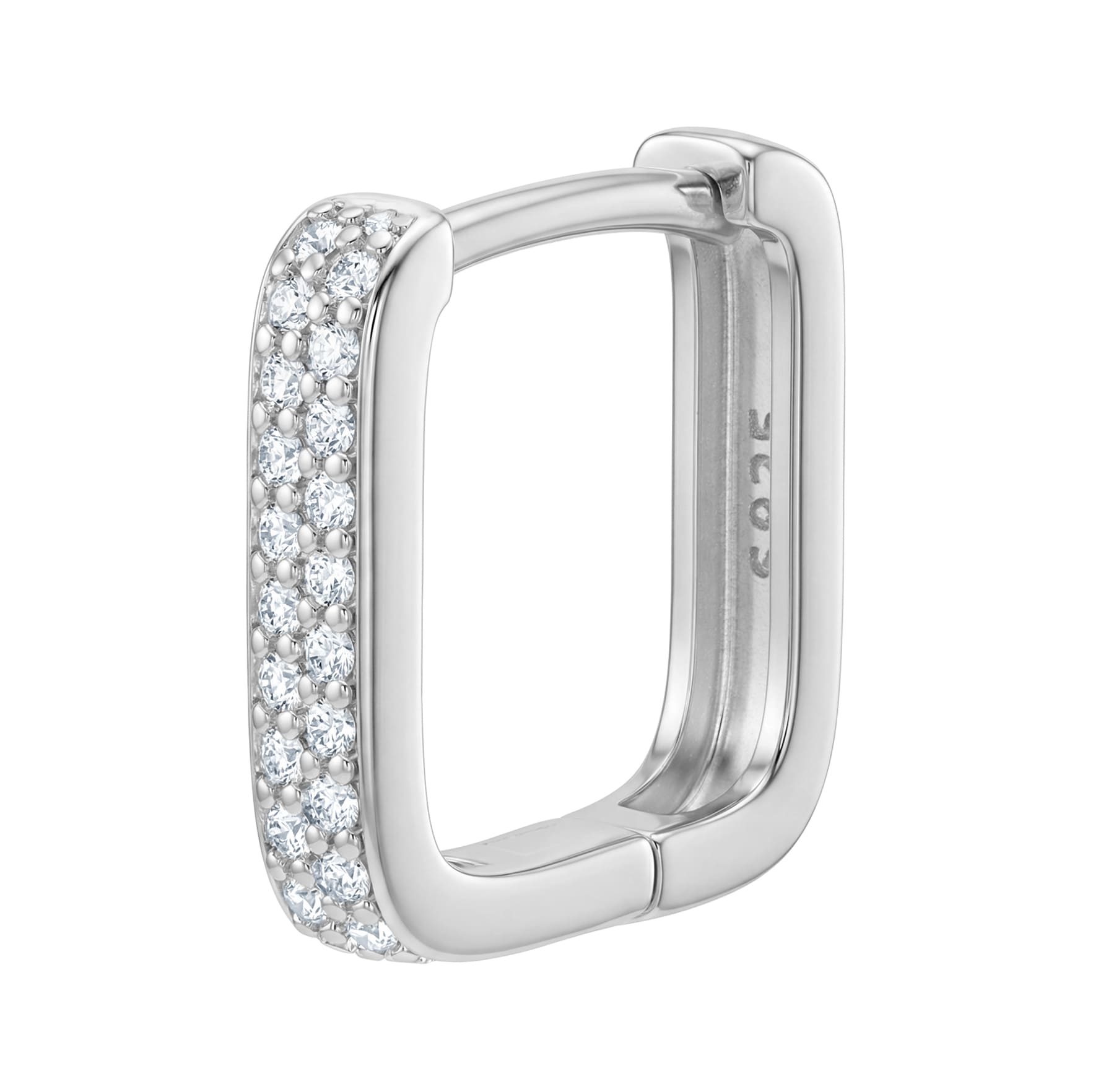 Kolczyki Diamond Rectangle S925