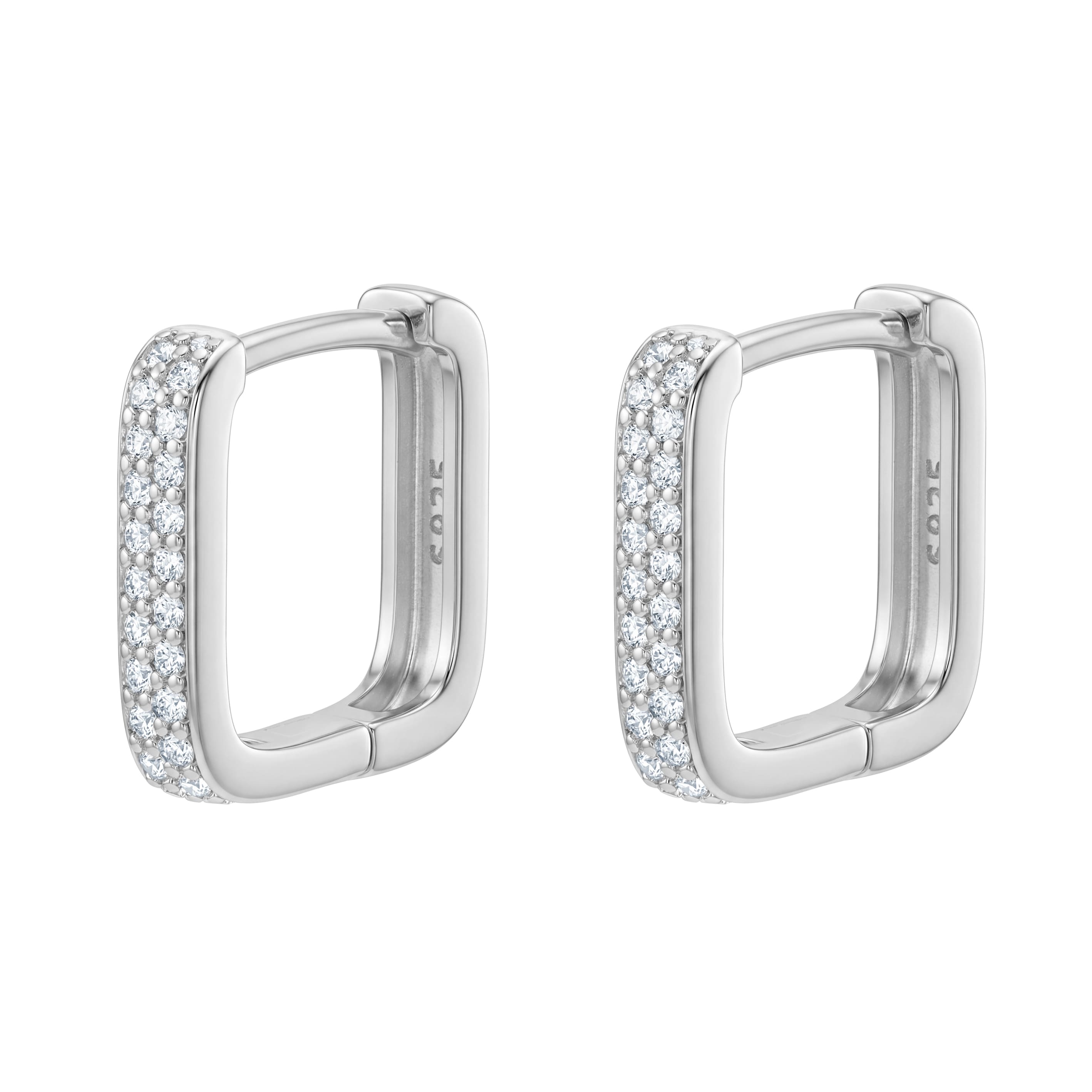 Kolczyki Diamond Rectangle S925