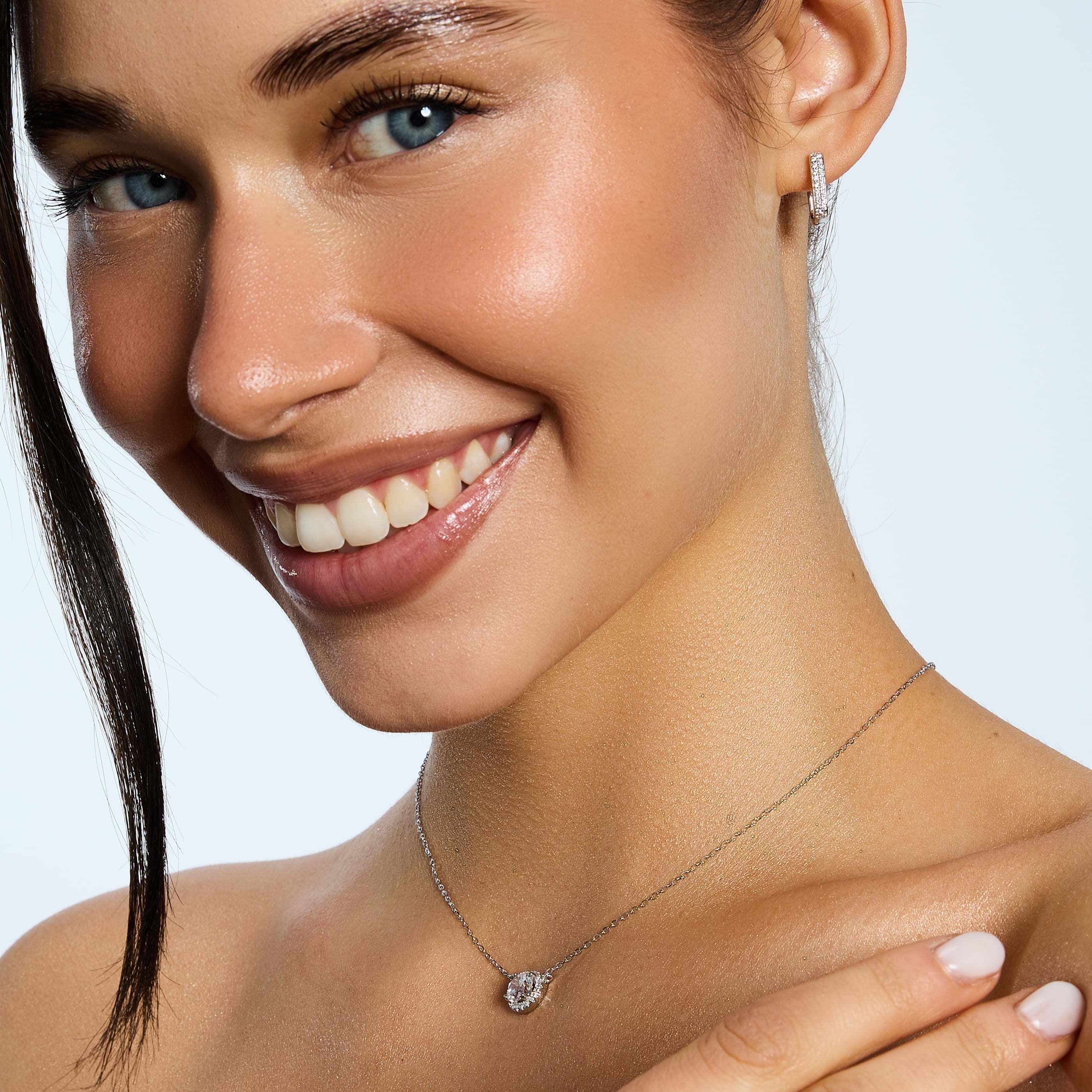 Kolczyki Diamond Rectangle S925