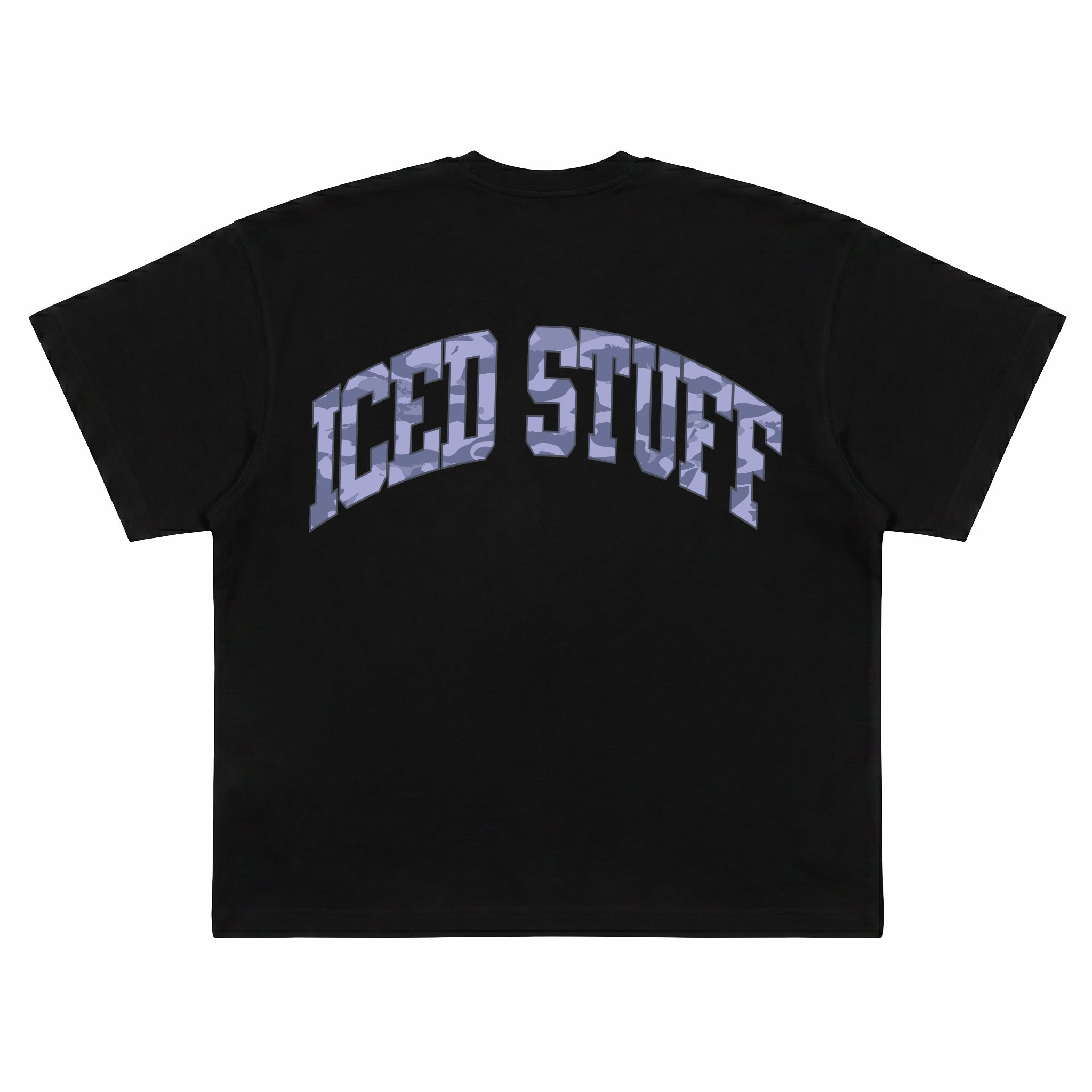 Koszulka ICED STUFF Camo Czarna Boxy Fit