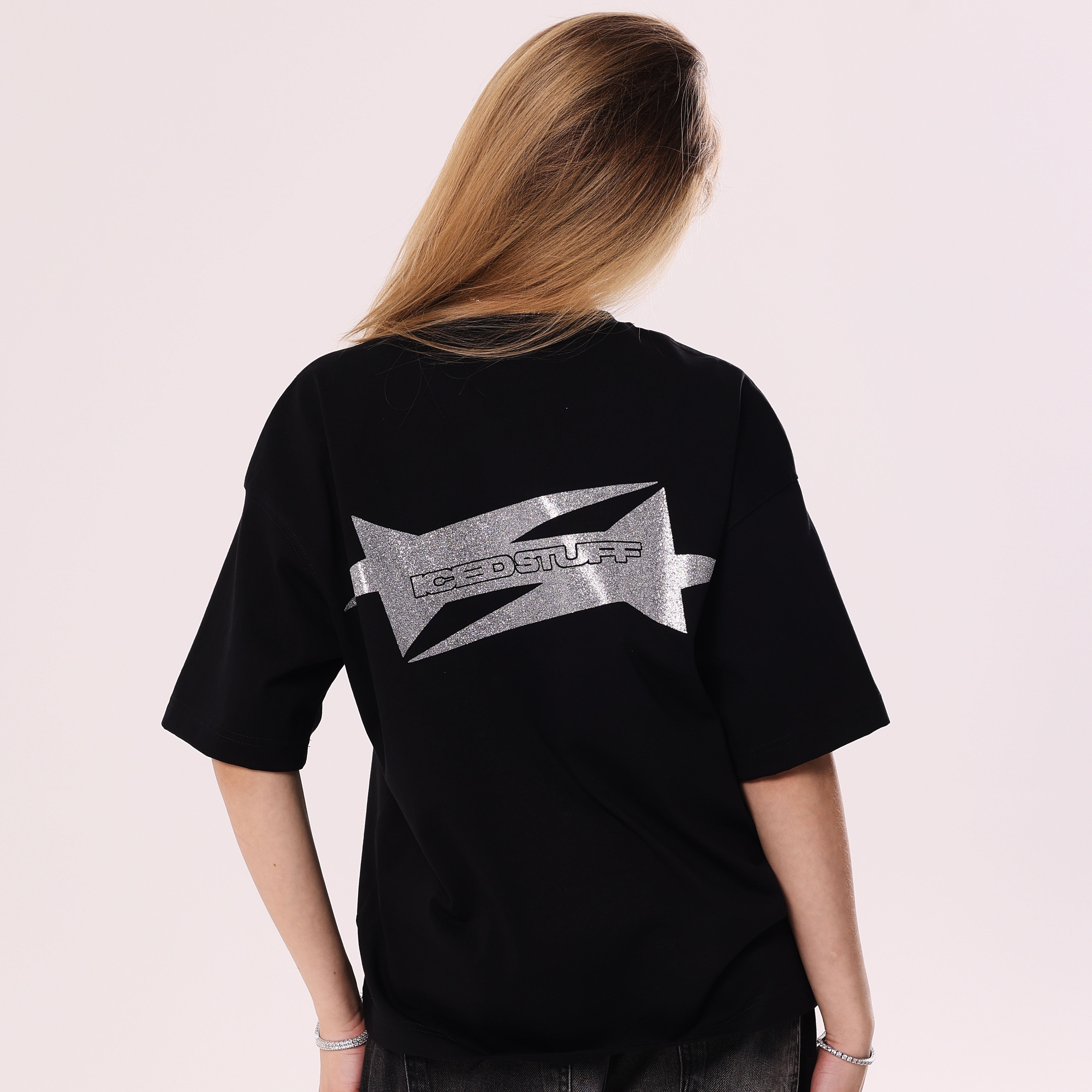 Koszulka ICED STUFF Crystal Czarna Boxy Fit