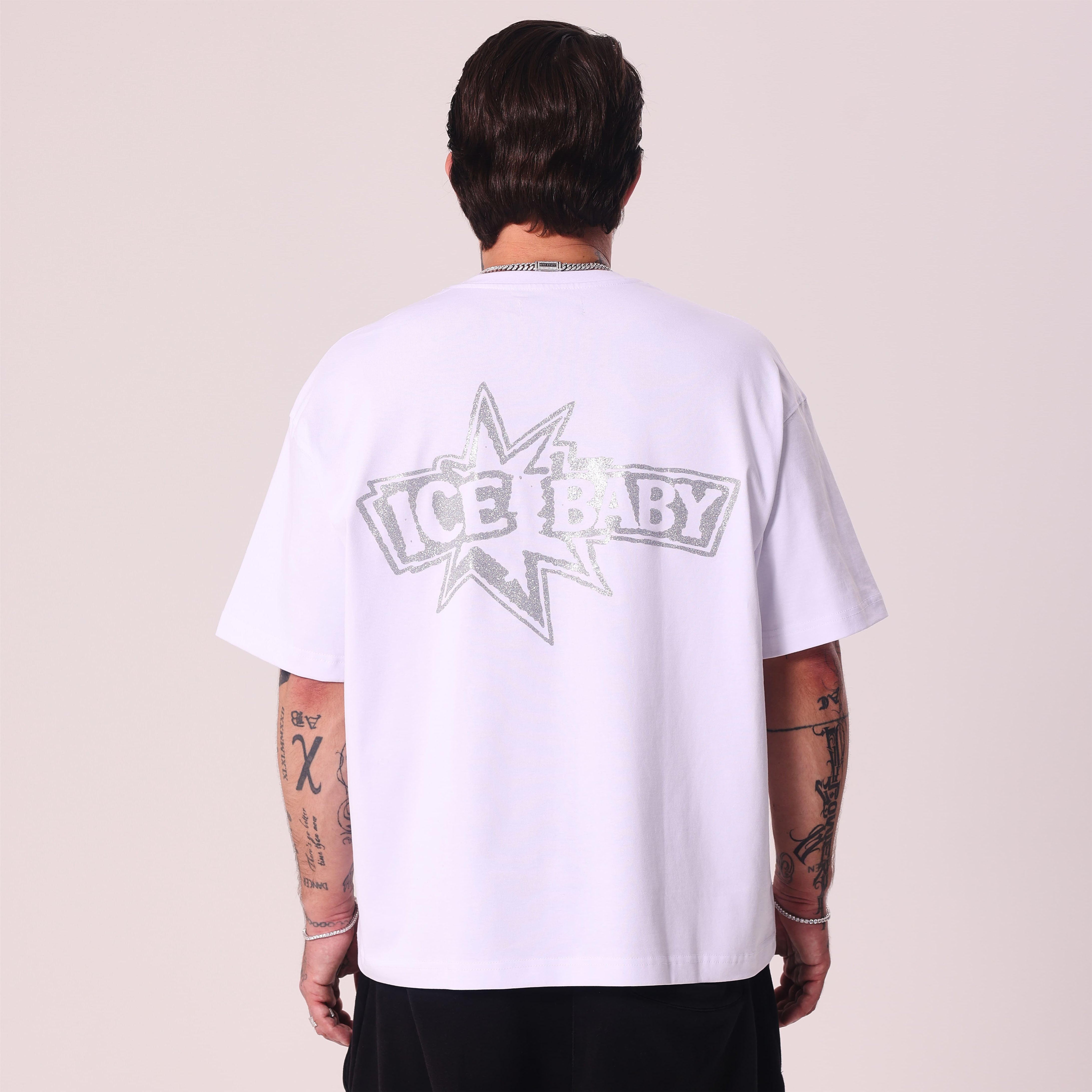 Koszulka ICE BABY Crystal Biała Boxy Fit
