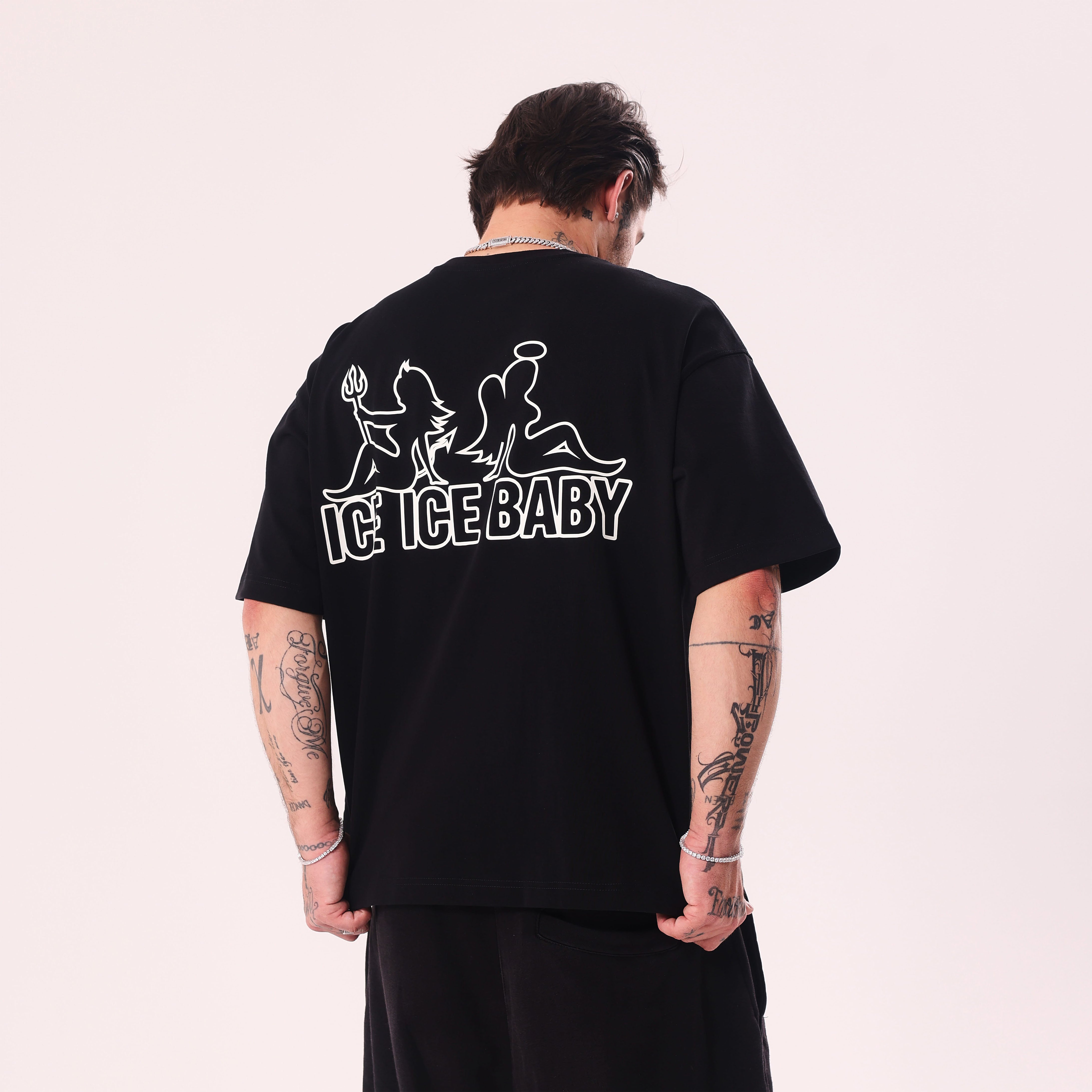 Koszulka ICE ICE BABY Fluo Czarna Boxy Fit