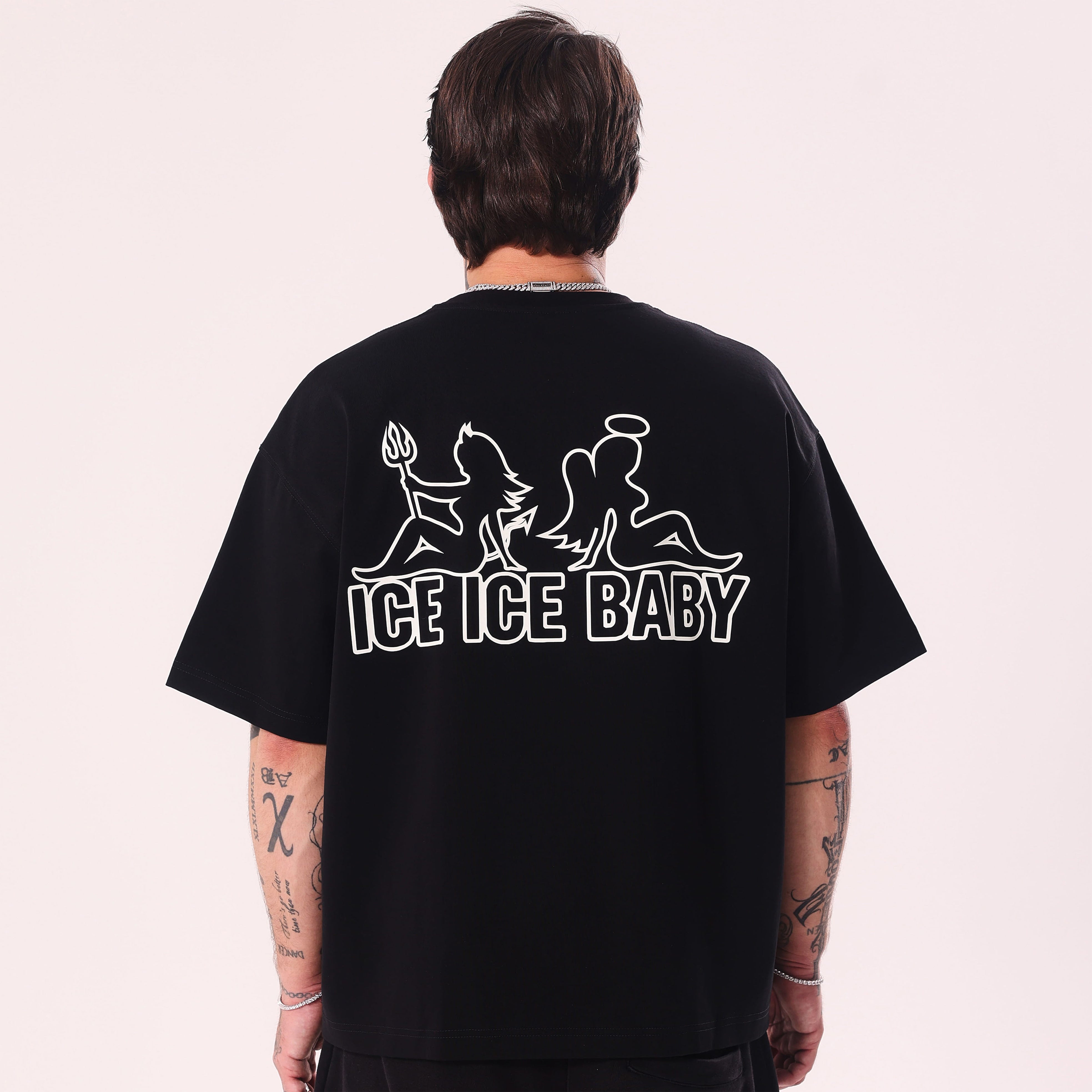 Koszulka ICE ICE BABY Fluo Czarna Boxy Fit